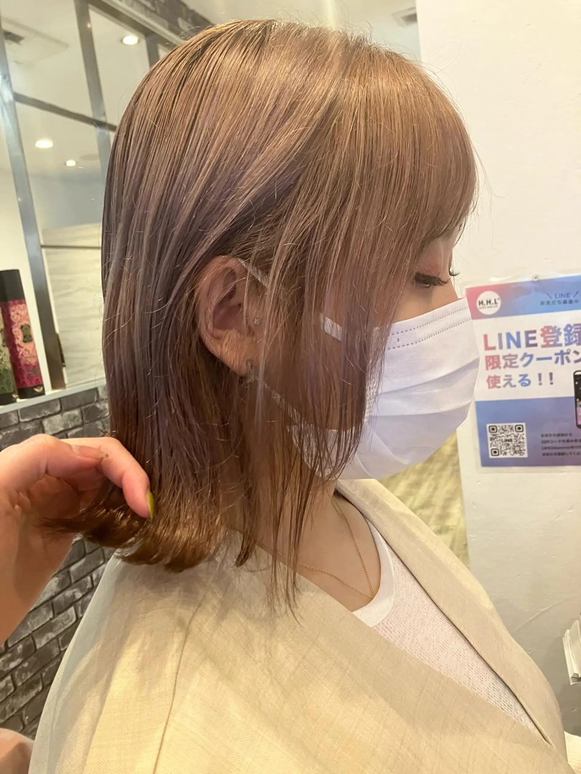 カラー ベージュカラー えばら まい/attraのヘアスタイル