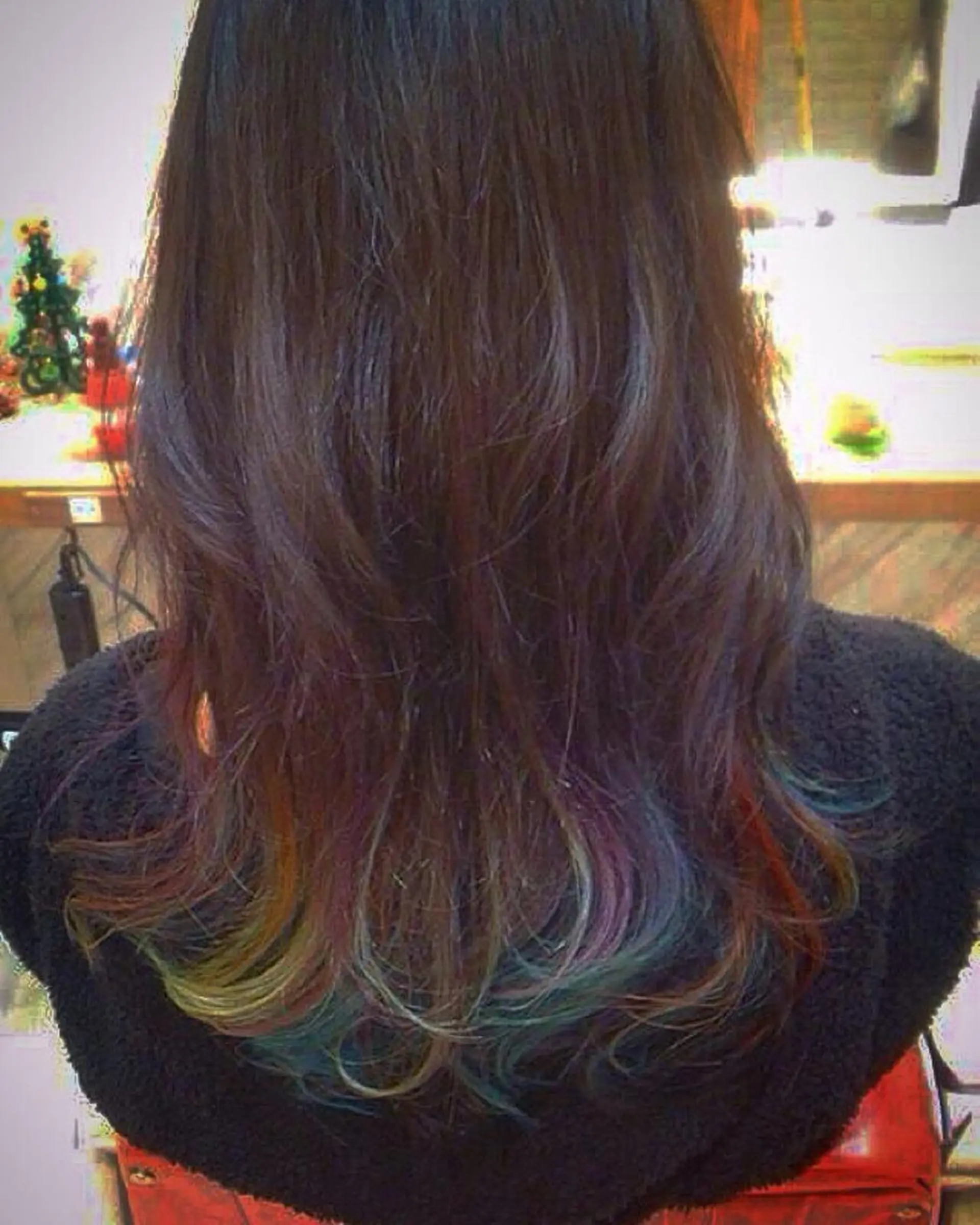 セミロング カラー 吉岡 三四朗のヘアスタイル