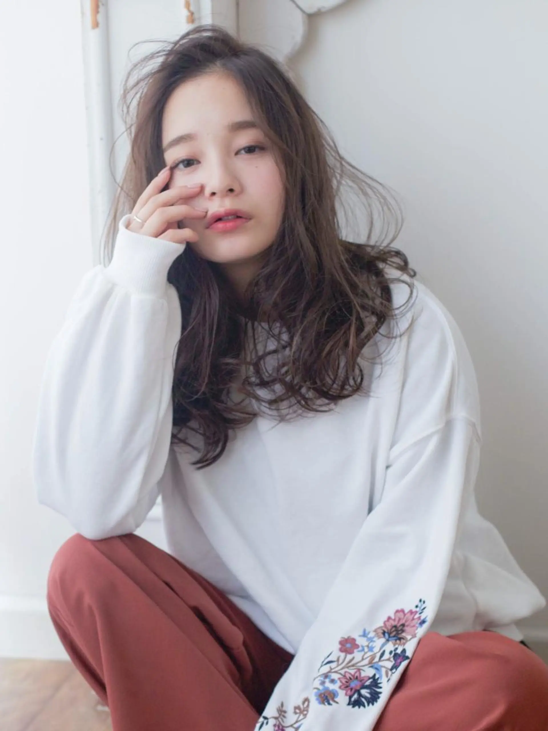 ロング カット ヘアカラー トリートメント ＨＩ ROのヘアスタイル
