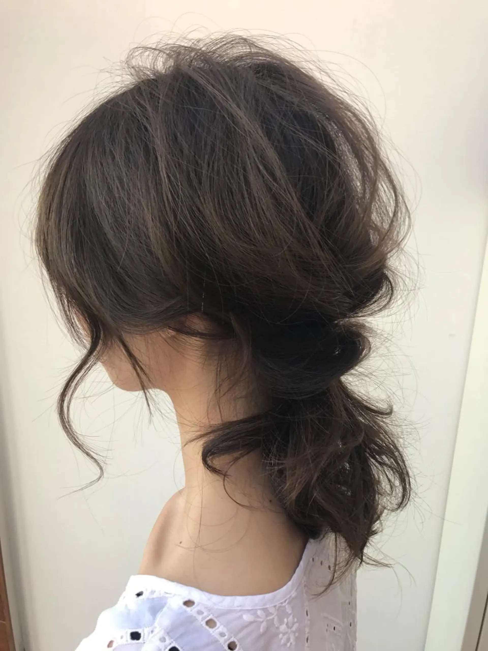 ミディアム カラー ヘアアレンジ ポニーテール 縮毛矯正/ 髪質改善 /ショート　圍　崇行のヘアスタイル