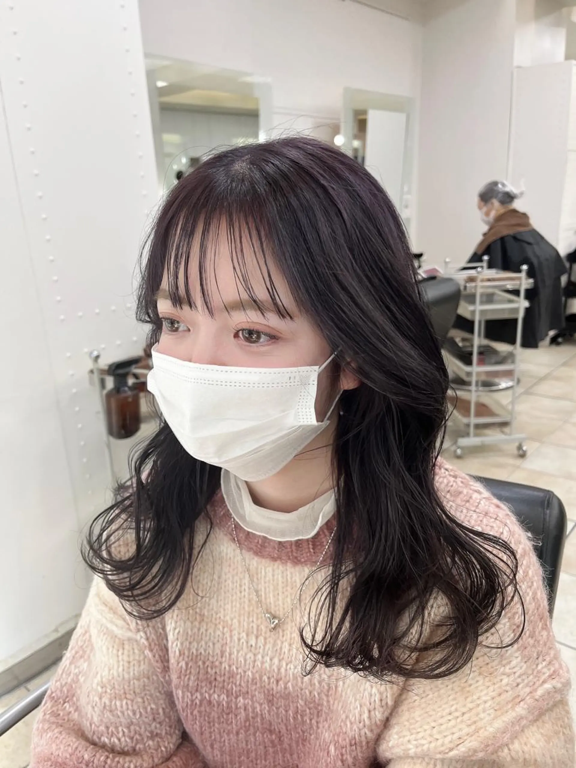 セミロング MITSUKI🤍 モテ髪×韓国レイヤーのヘアスタイル