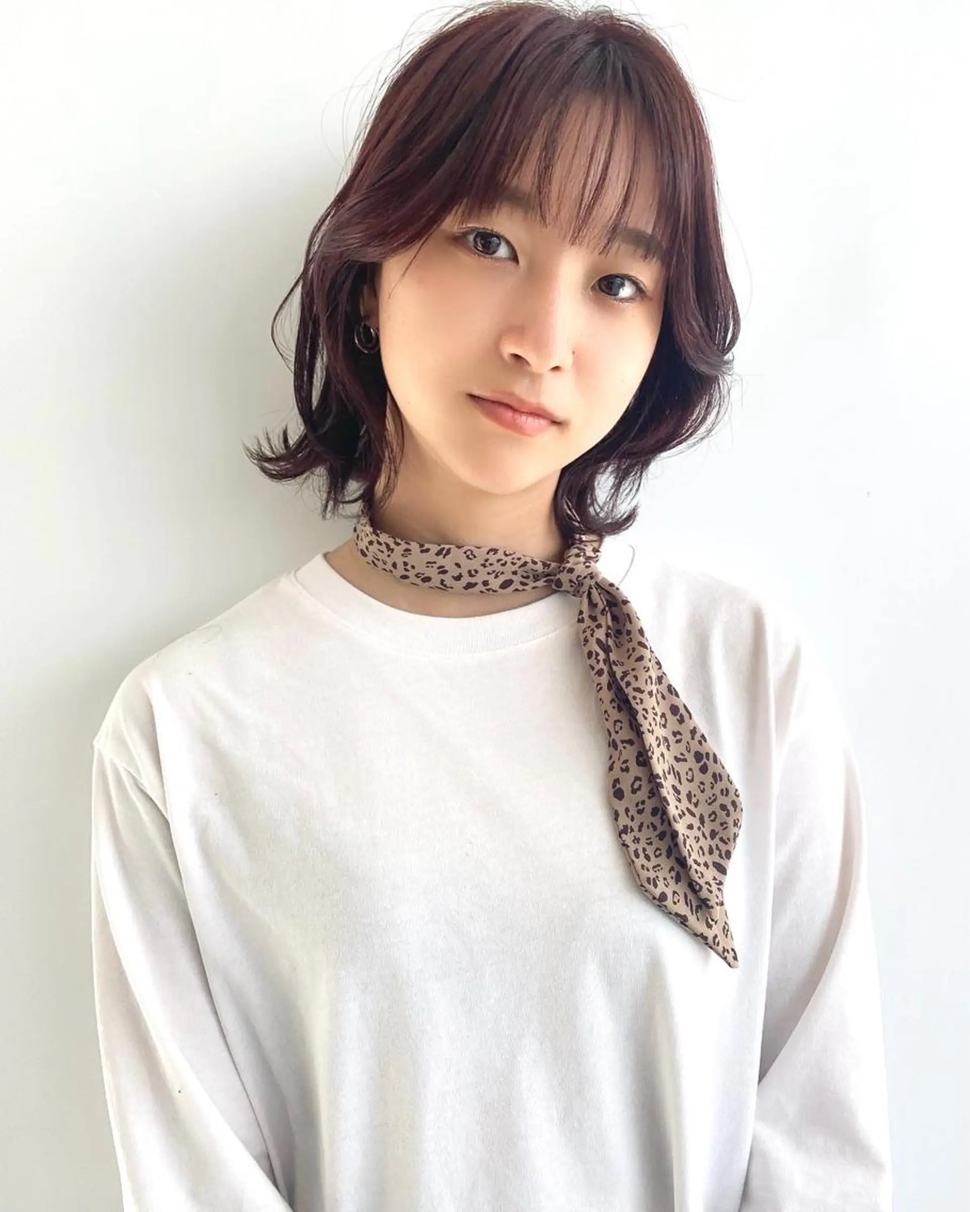 ミディアム ミストバング ハイライト 学生 外ハネヘア nambu-GARDEN所属・上田 昂雅のヘアスタイル