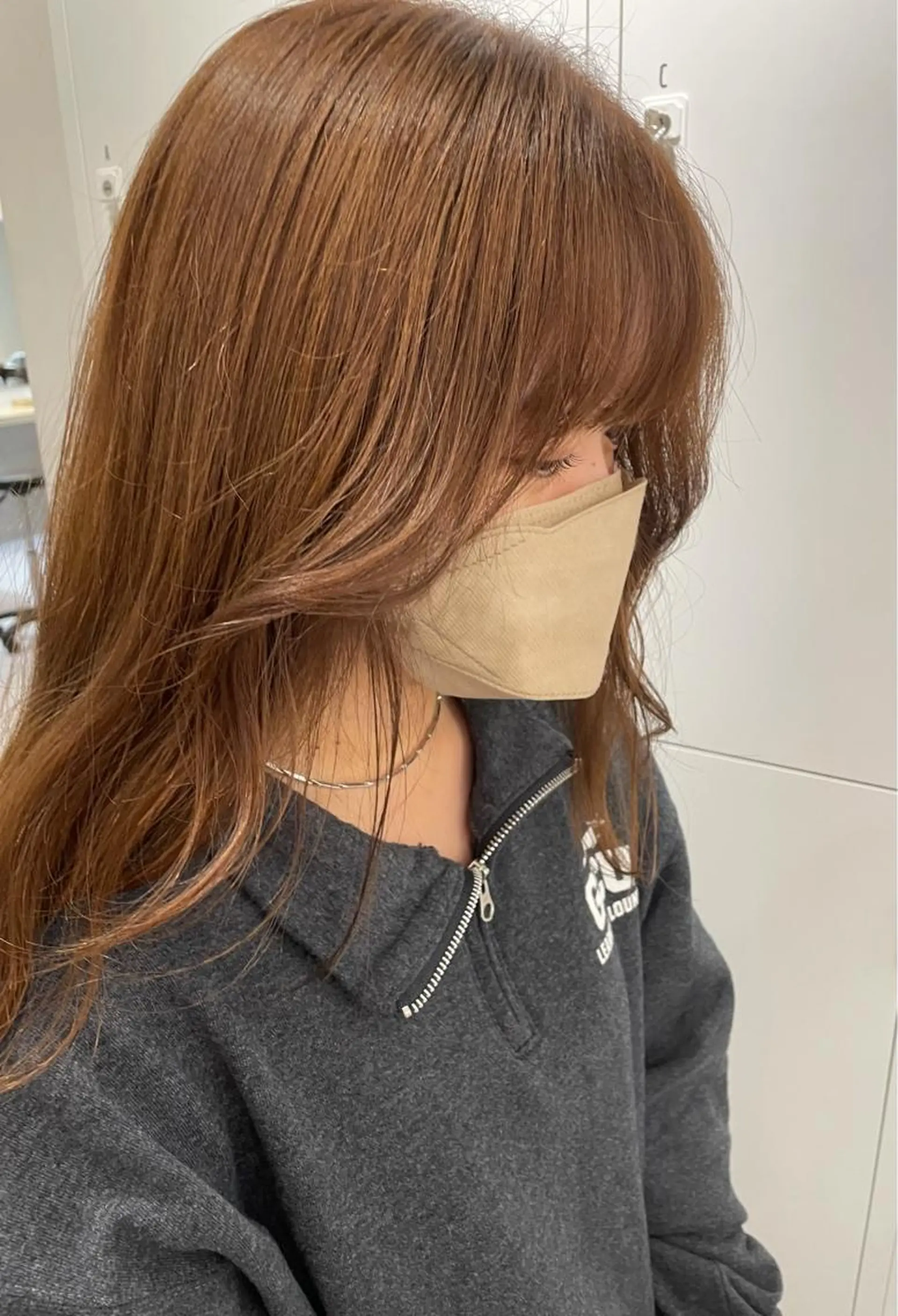 ロング カラー ベージュカラー ブリーチ オレンジ オレンジベージュ BONDSTORY 本店所属・メンズカット 👦🏻小出彩水のヘアスタイル