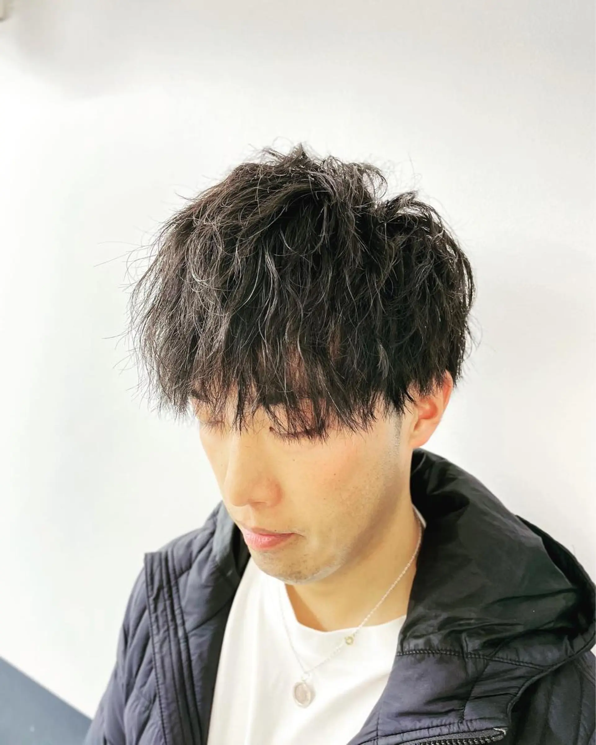 ショート パーマ メンズ メンズパーマ ツイストスパイラルパーマ スパイラルパーマ カット パーマ 銀座メンズカット/ 銀座メンズパーマ/のヘアスタイル