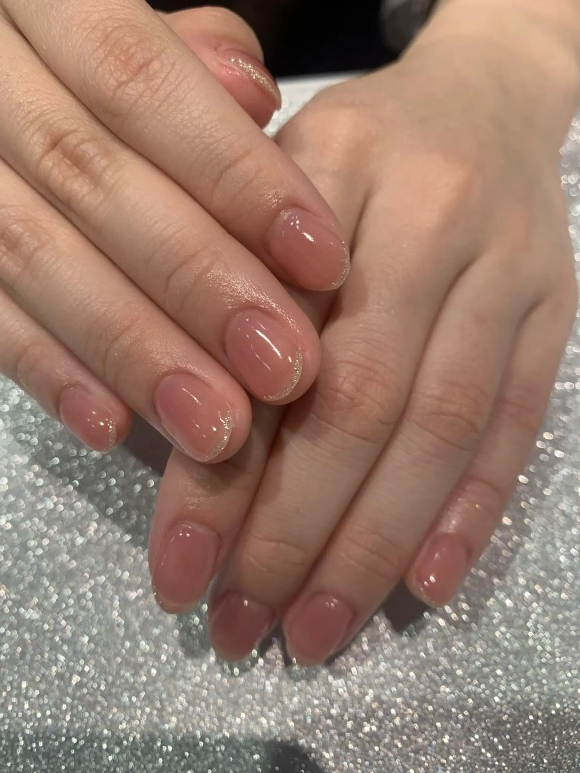 ネイル チークネイル フレンチネイル ニュアンスネイル オフィスネイル シンプルネイル ハンドネイル 艶髪／クロスパーマ ♡Tsuzumiのその他イメージ