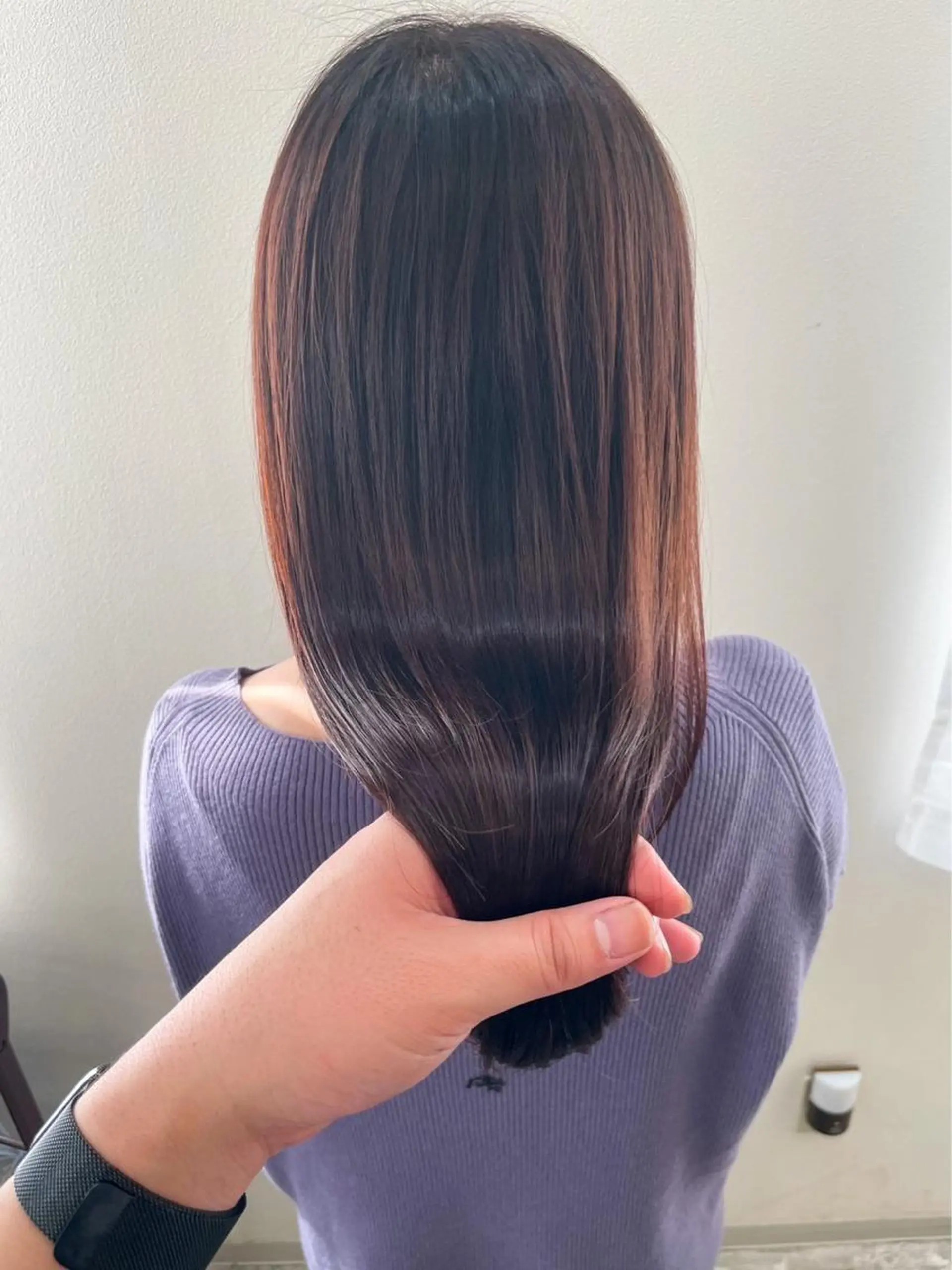 ロング ボブ ハイライト 髪質改善 トリートメント オクミヅキ /髪質改善/梅田🫧のヘアスタイル