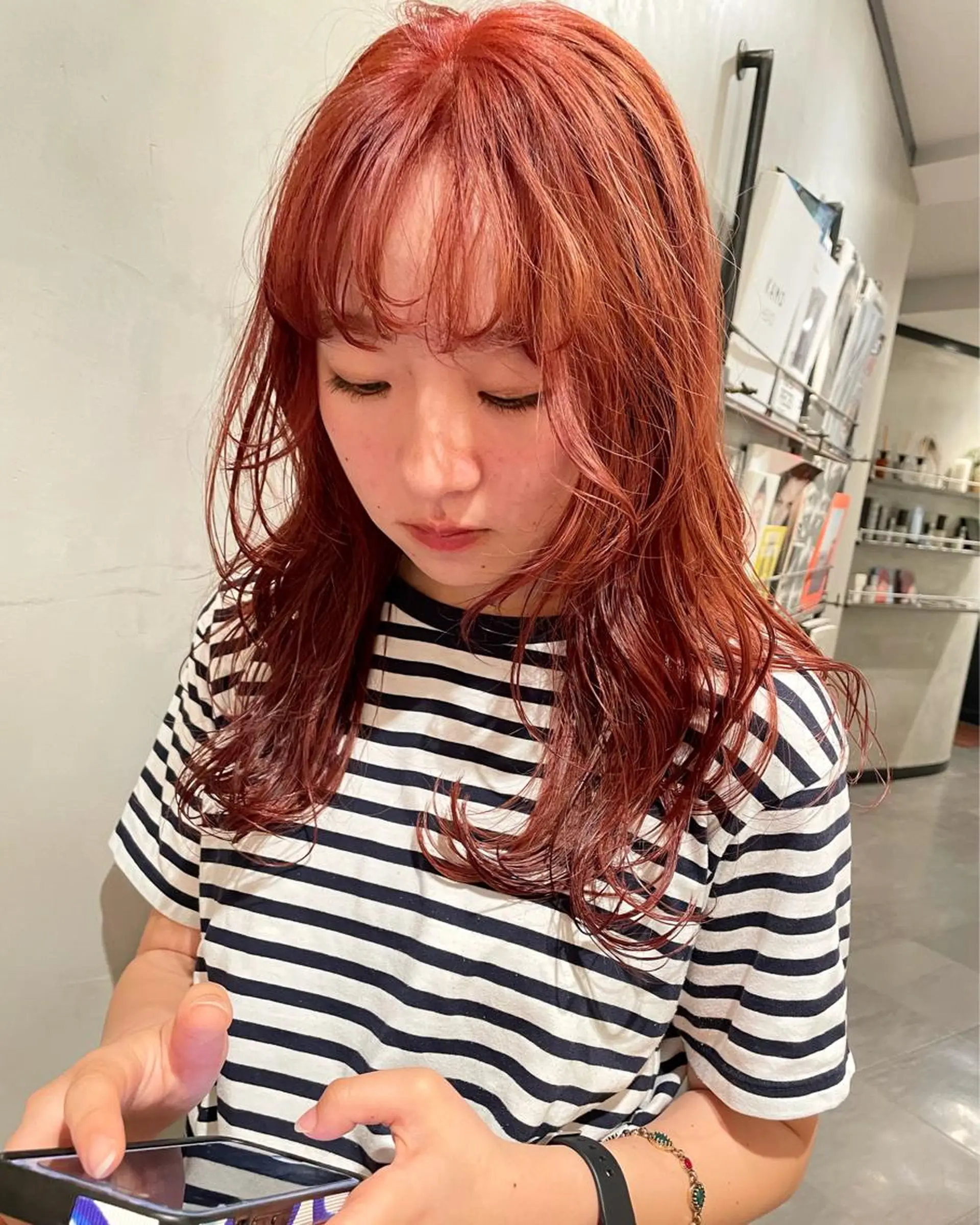 セミロング カラー ヘアカラー トリートメント 優 作のヘアスタイル