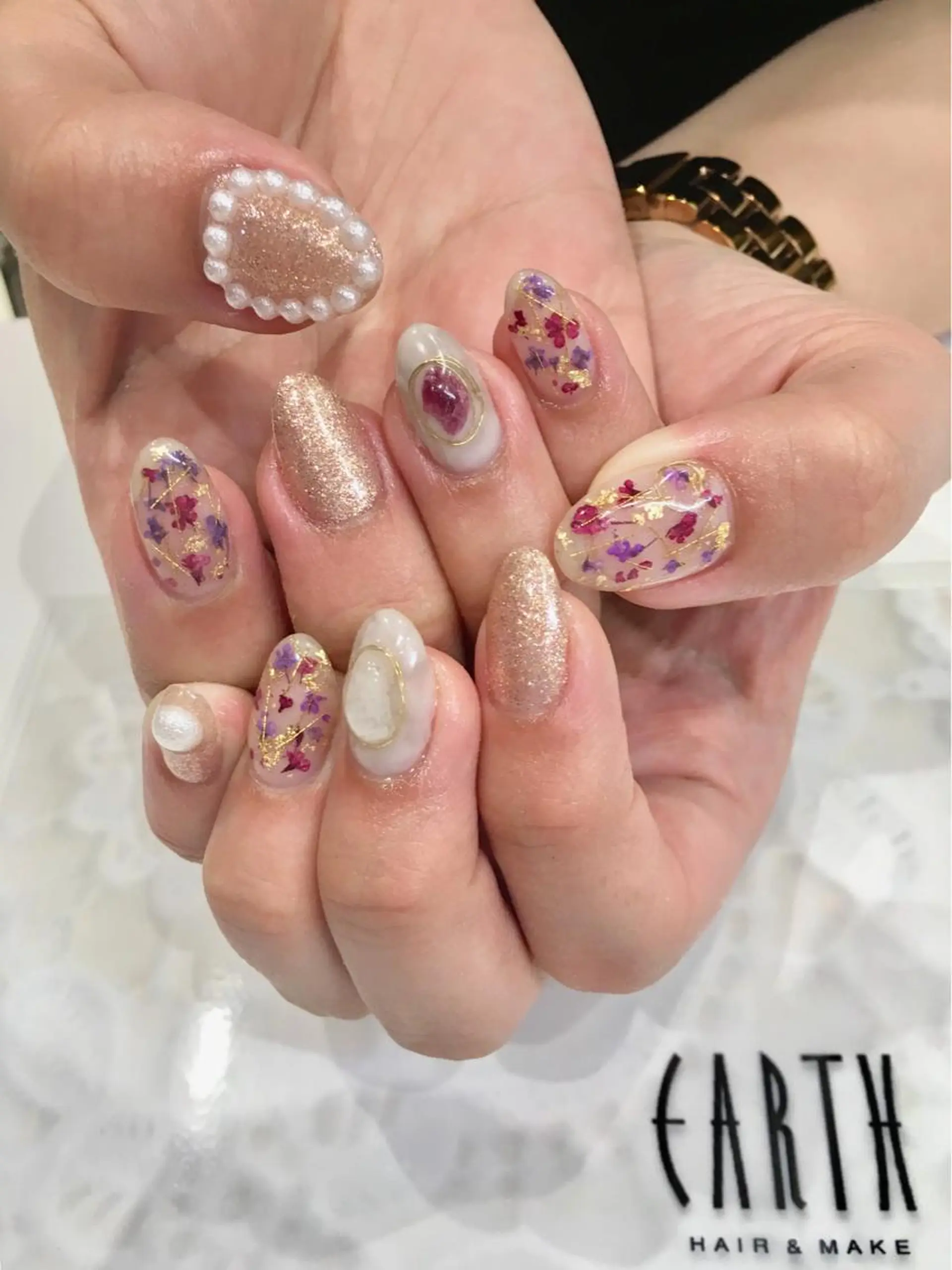 ネイル ニュアンスネイル ハンドネイル 佐藤 まりえのネイルデザイン