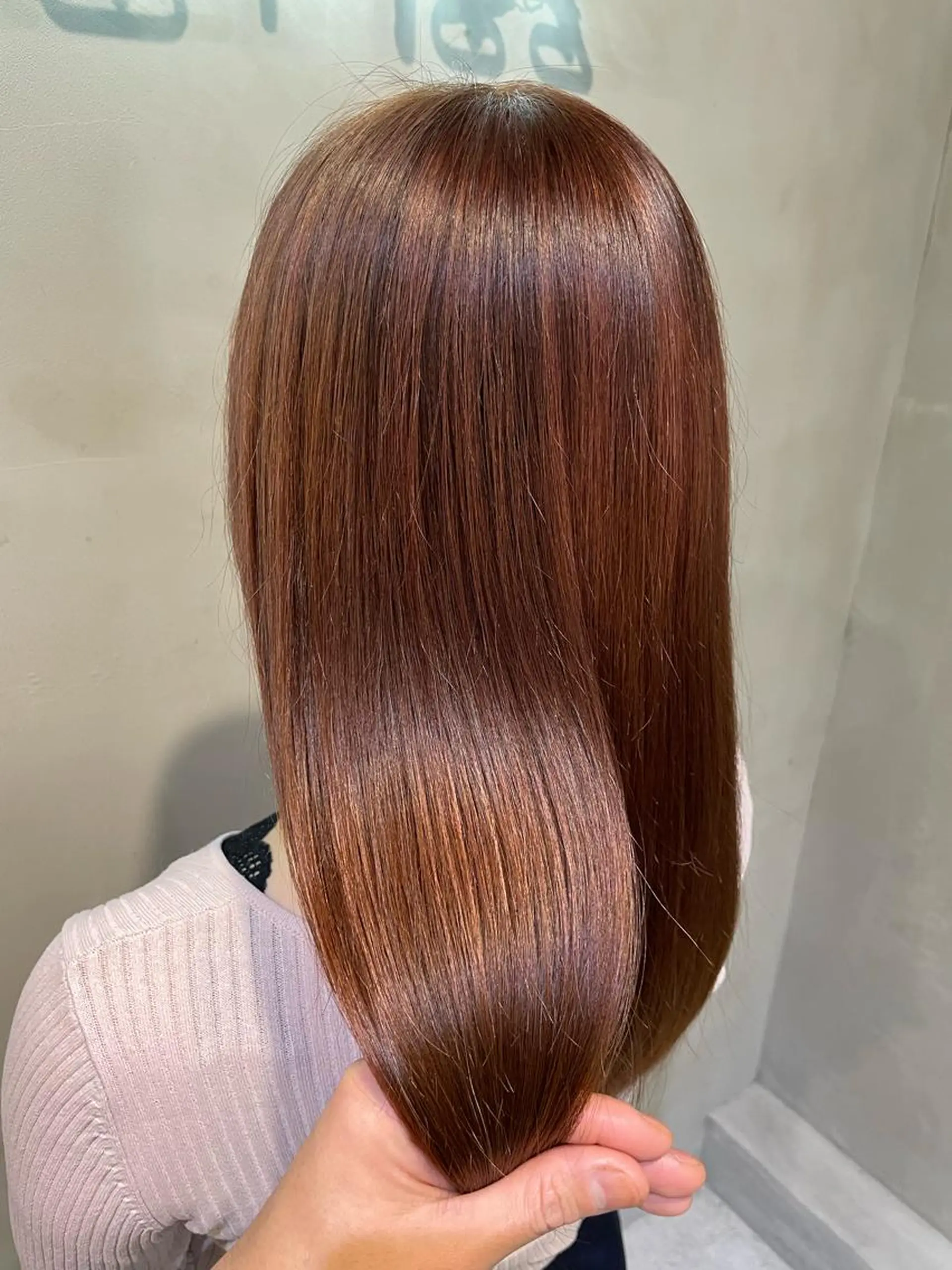 セミロング ピンクブラウン ハイライト ヘアカラー 🏆感動をお約束🏆 🥇SHO🎖のヘアスタイル