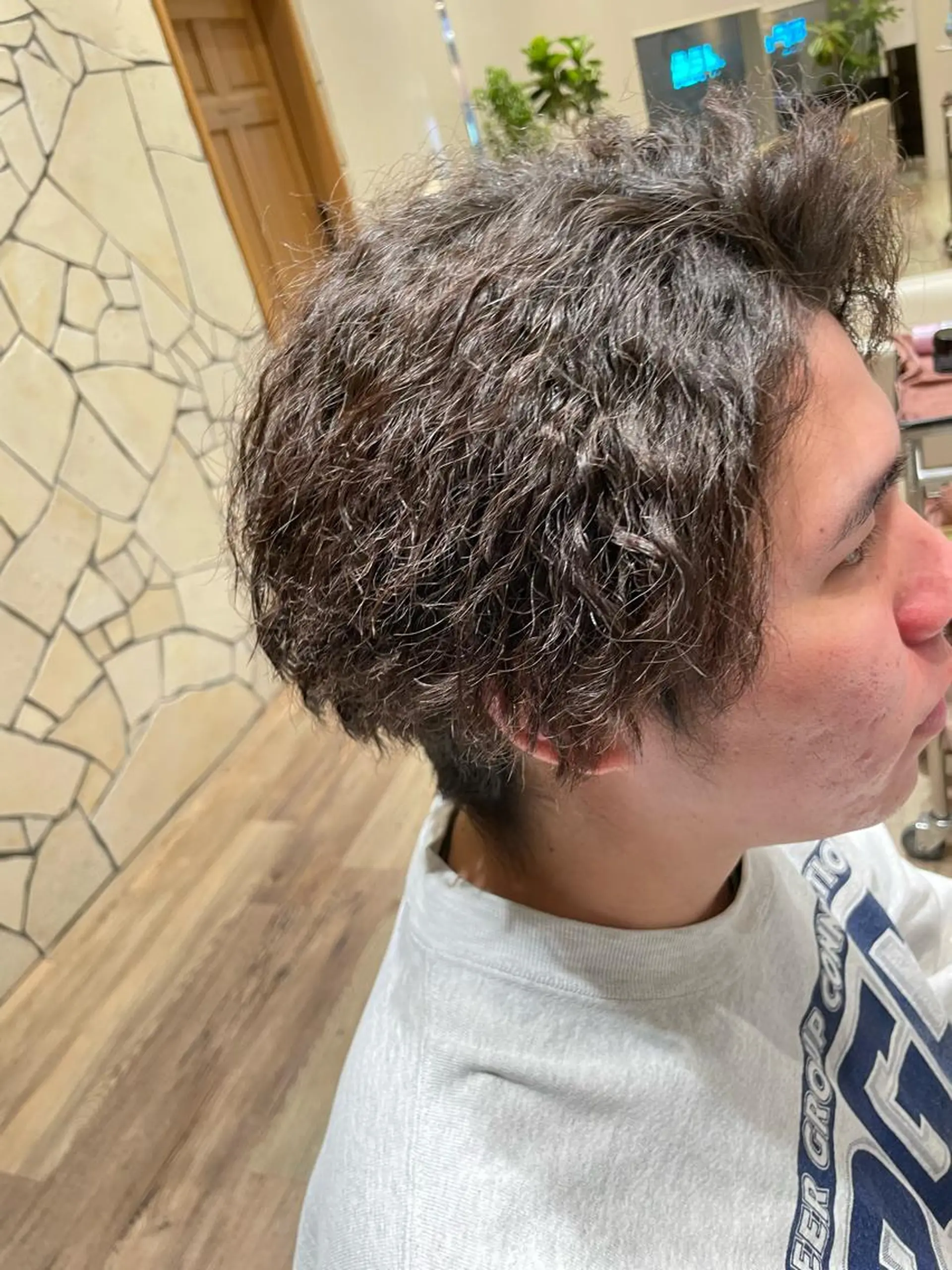 ショート パーマ ヘッドスパ k-twoたき✨艶感 カラー／美髪矯正のヘアスタイル