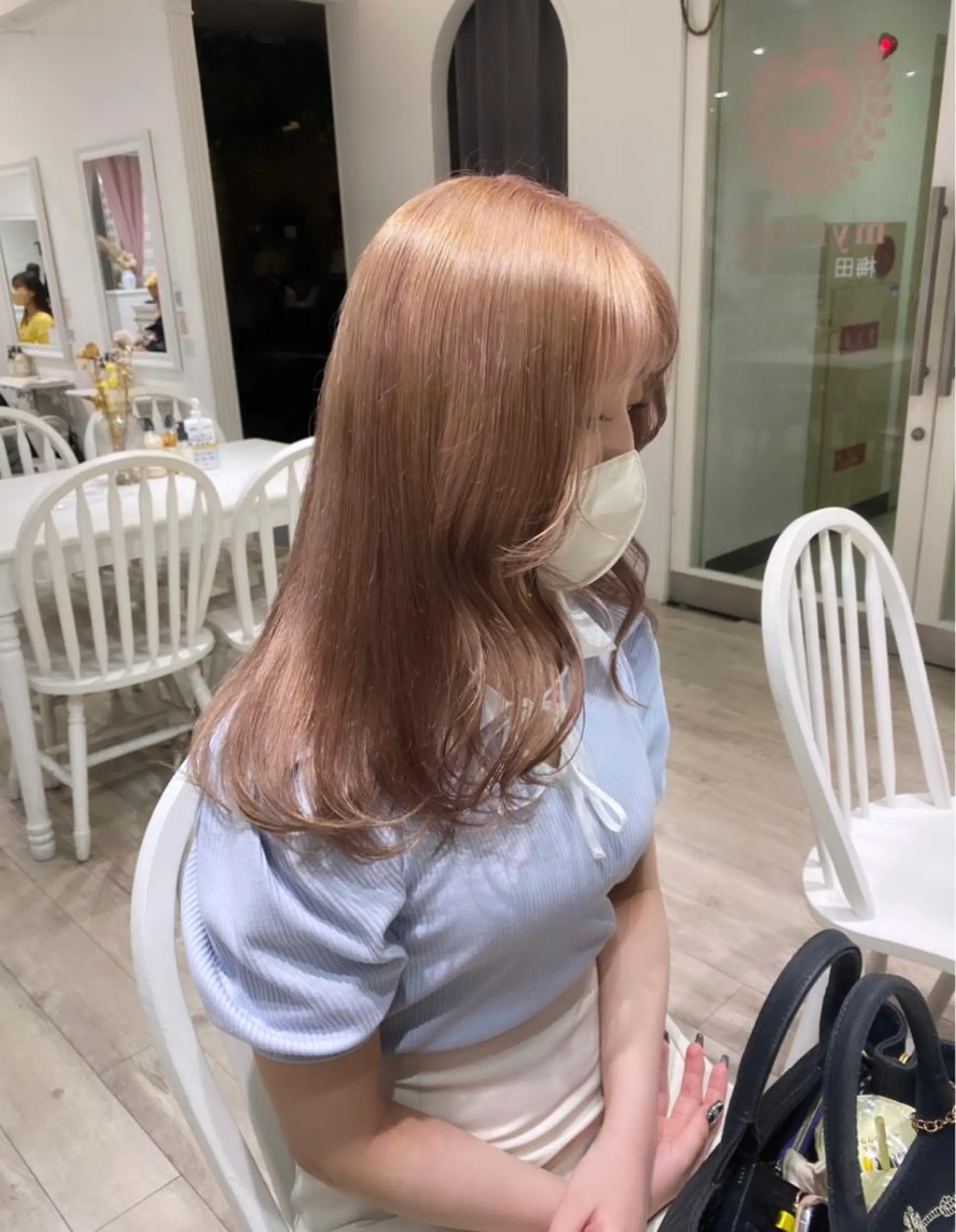 ロング カラー ヘアアレンジ ブリーチ ヘアカラー トリートメント ヘアセット 韓国ヘア /aibiのヘアスタイル