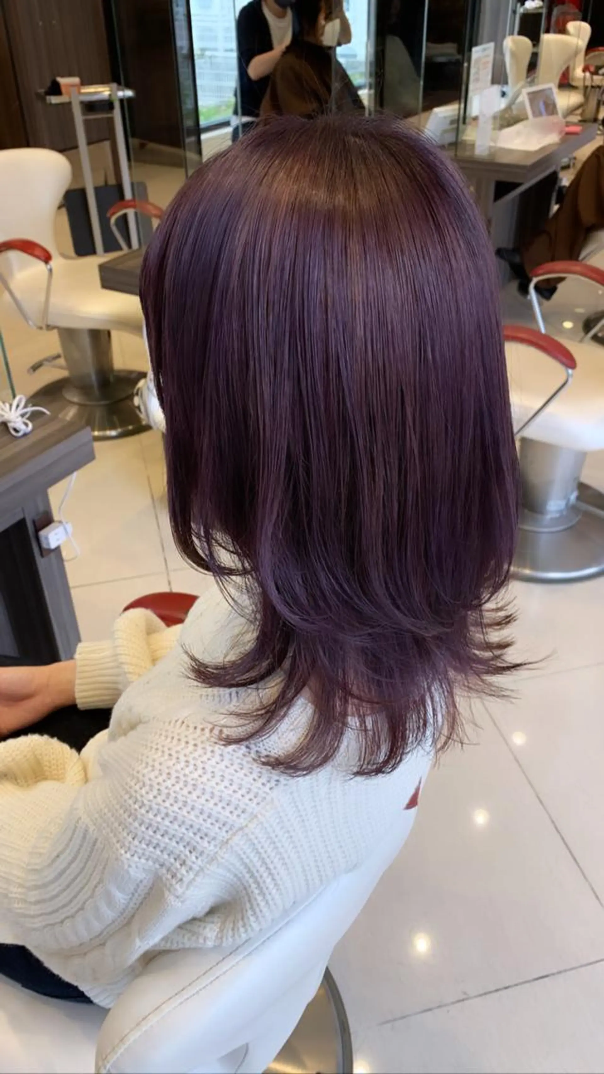 ミディアム カラー ラベンダーカラー 古畑 佑悟のヘアスタイル