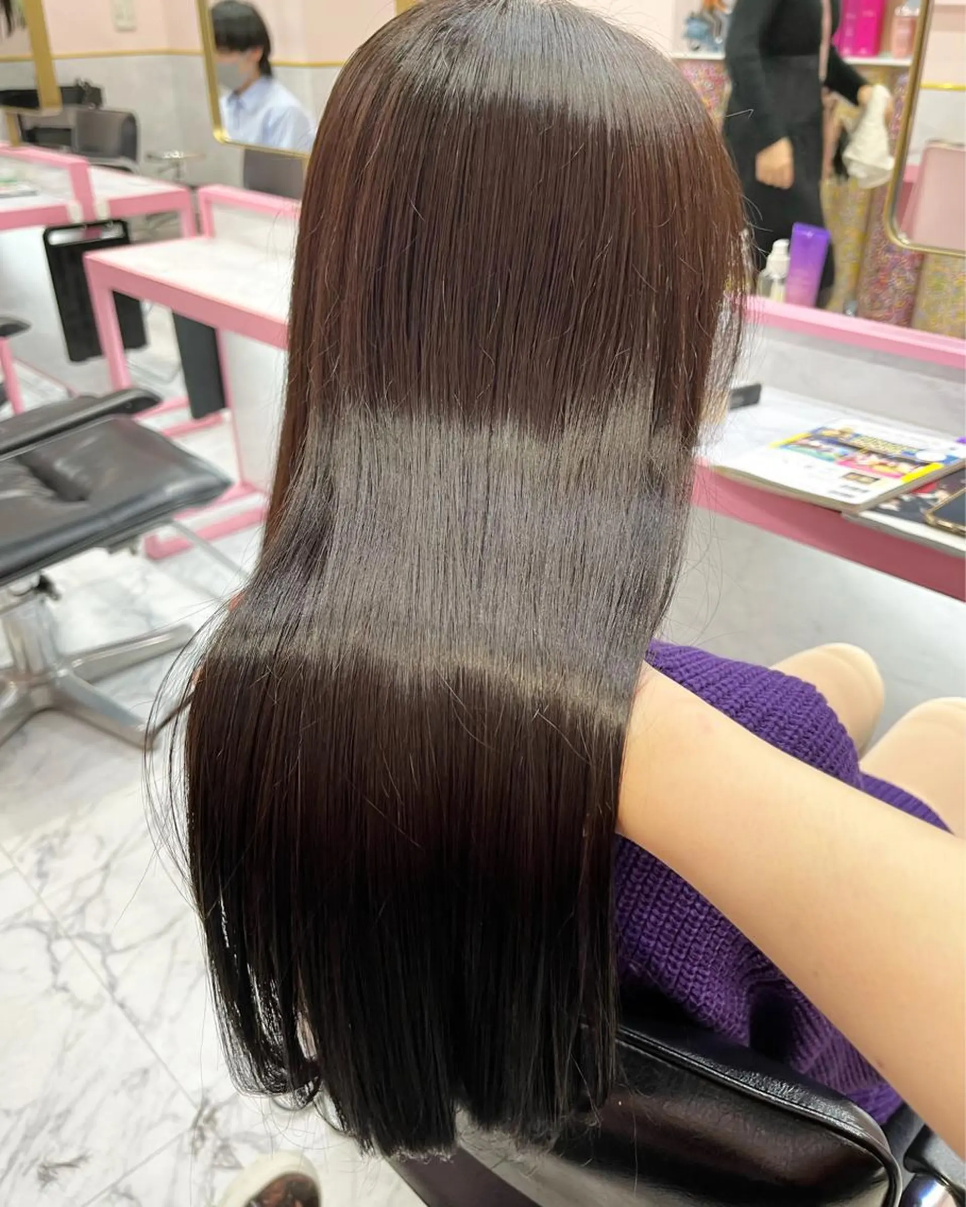 セミロング カラー ヘアカラー トリートメント SALOWIN横浜所属・𓍯韓国style/ 髪質改善𓍯中村和希のヘアスタイル