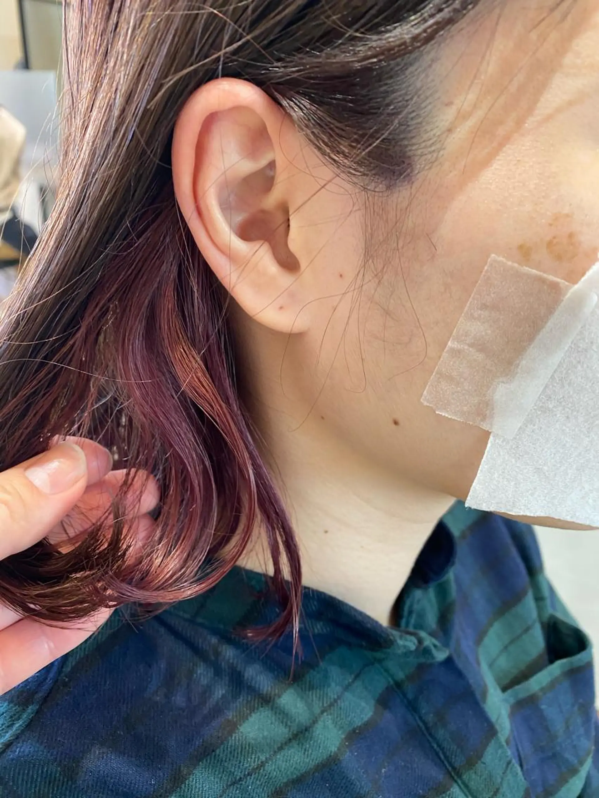 ミディアム カラー ブリーチ インナーカラー ラベンダーカラー ラベンダーピンク ピンクカラー hair&eyelash Truth所属・名古屋市北区/黒川/ Truth上谷綾子のヘアスタイル