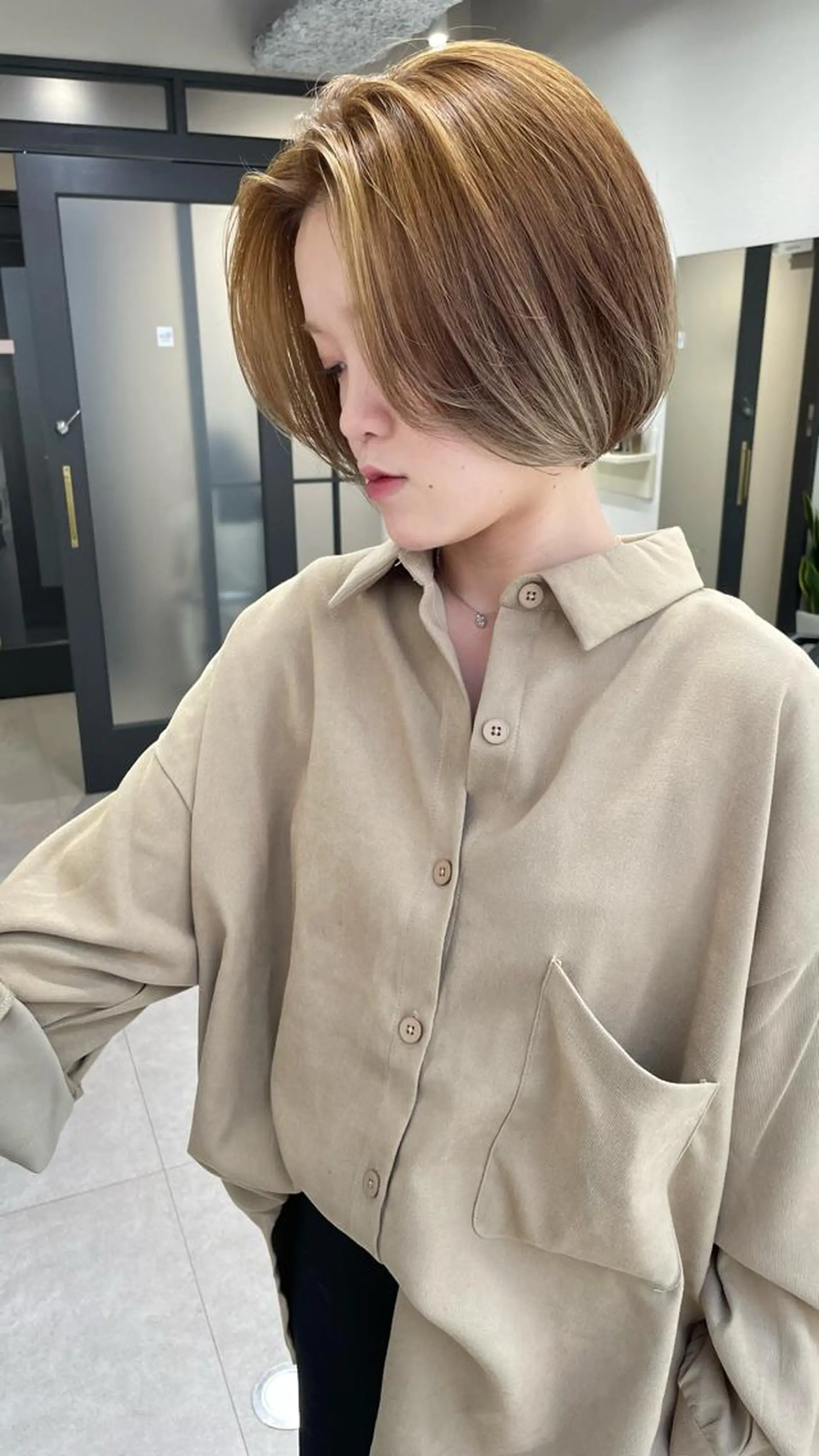 ショート カラー カット ヘアカラー トリートメント 髪質改善will hairdesignのヘアスタイル