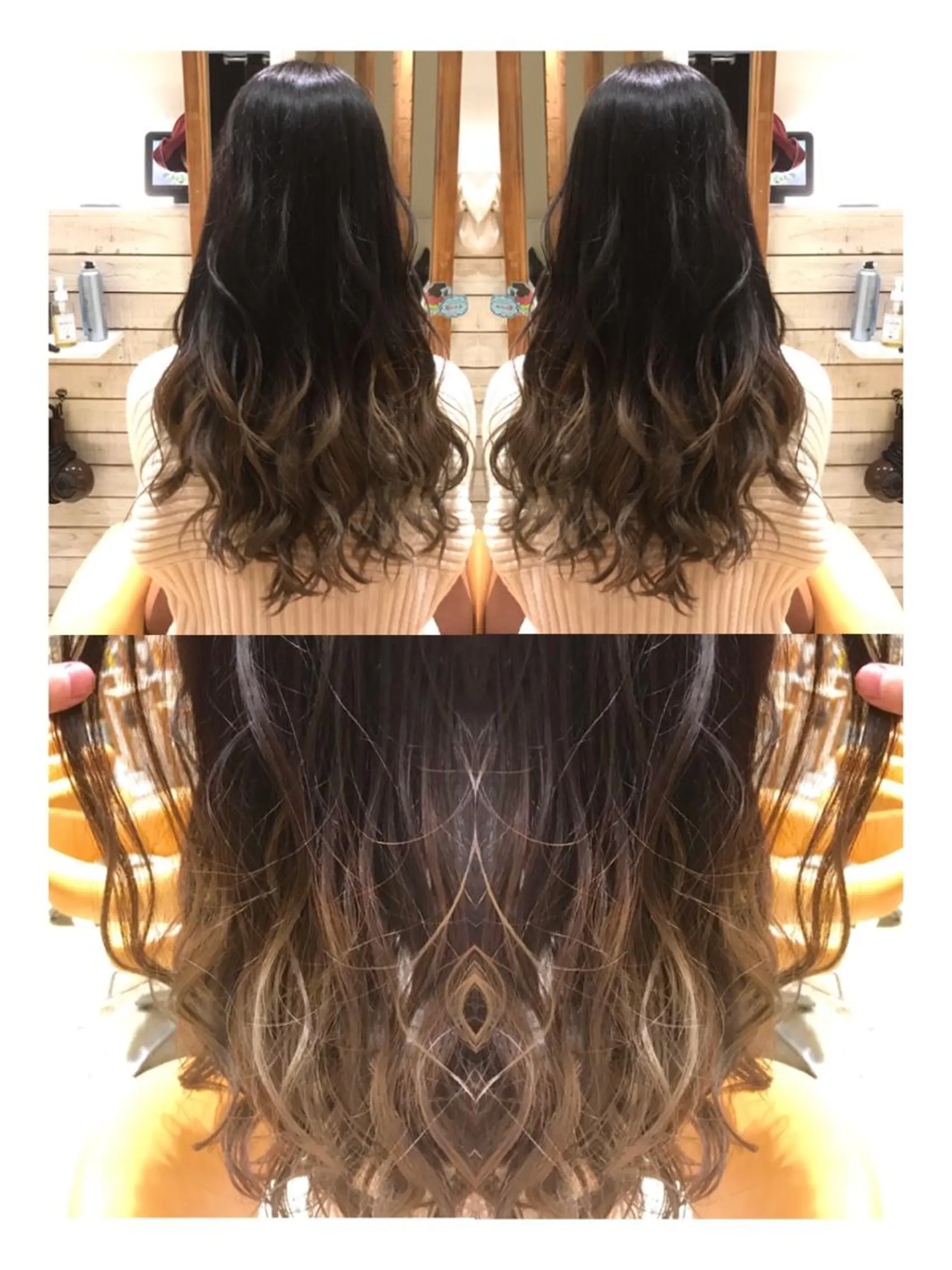 ロング カラー ブリーチ グラデーションカラー across hair design武蔵小杉店所属・/本物の髪質改善/ 古川新のヘアスタイル