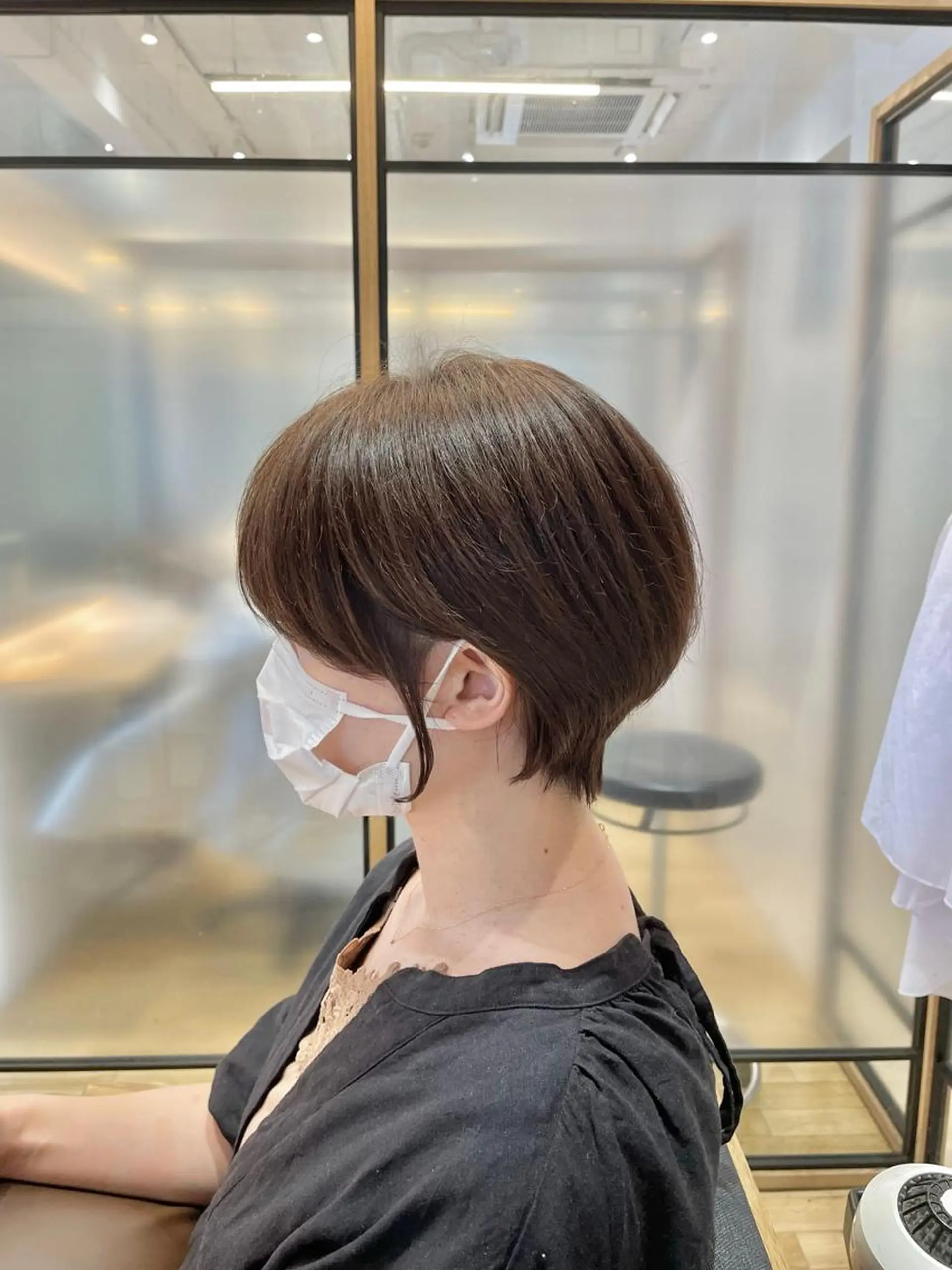 ショート ショートボブ 丸みショート ボブ ハイライト 髪質改善 カット ヘアカラー トリートメント シノハラ ガクト ショート/白髪ぼかしのヘアスタイル