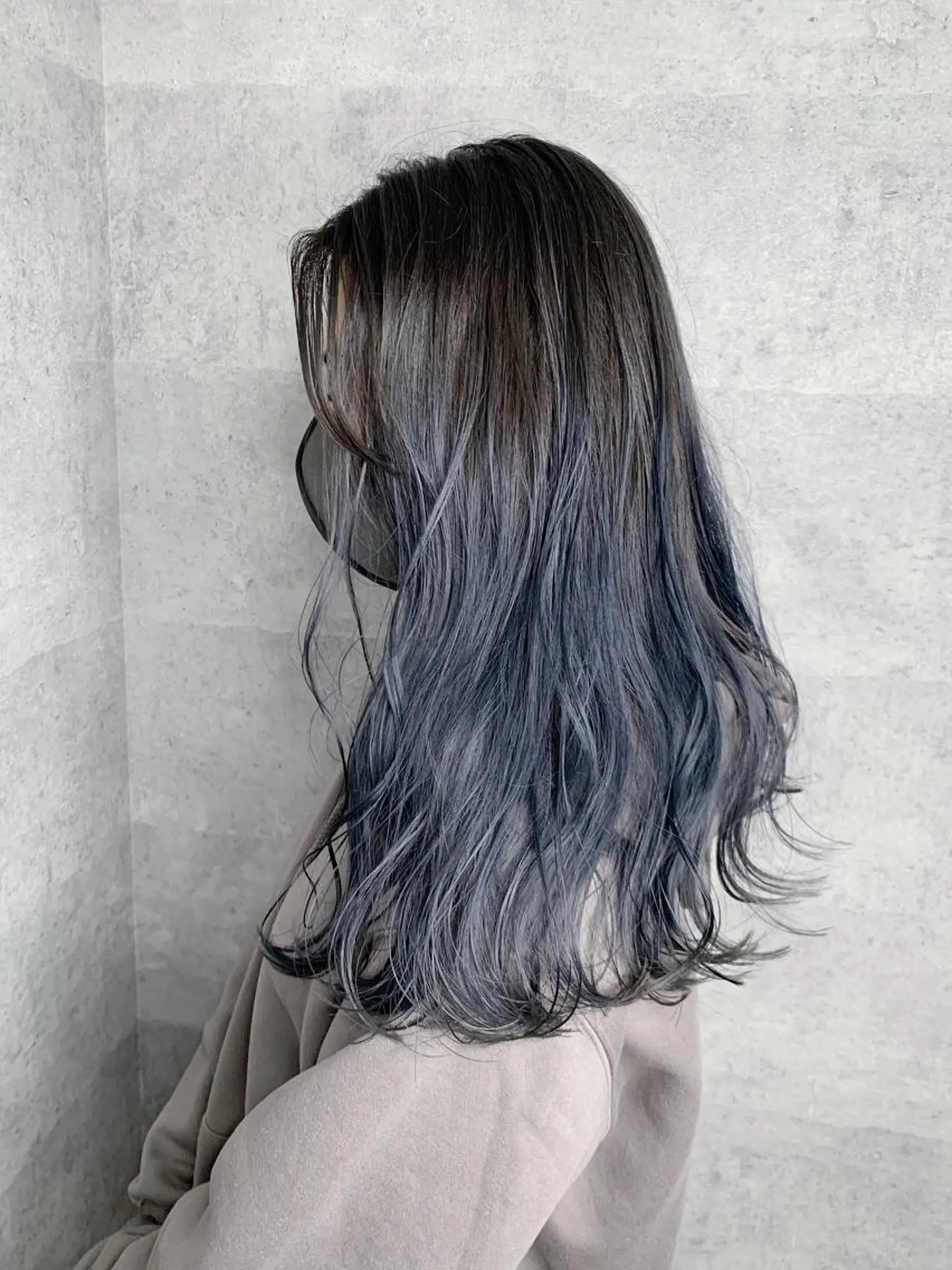 ロング カラー ブルーカラー ネイビーカラー _WHITE 天神店 YUMEKA🐻のヘアスタイル