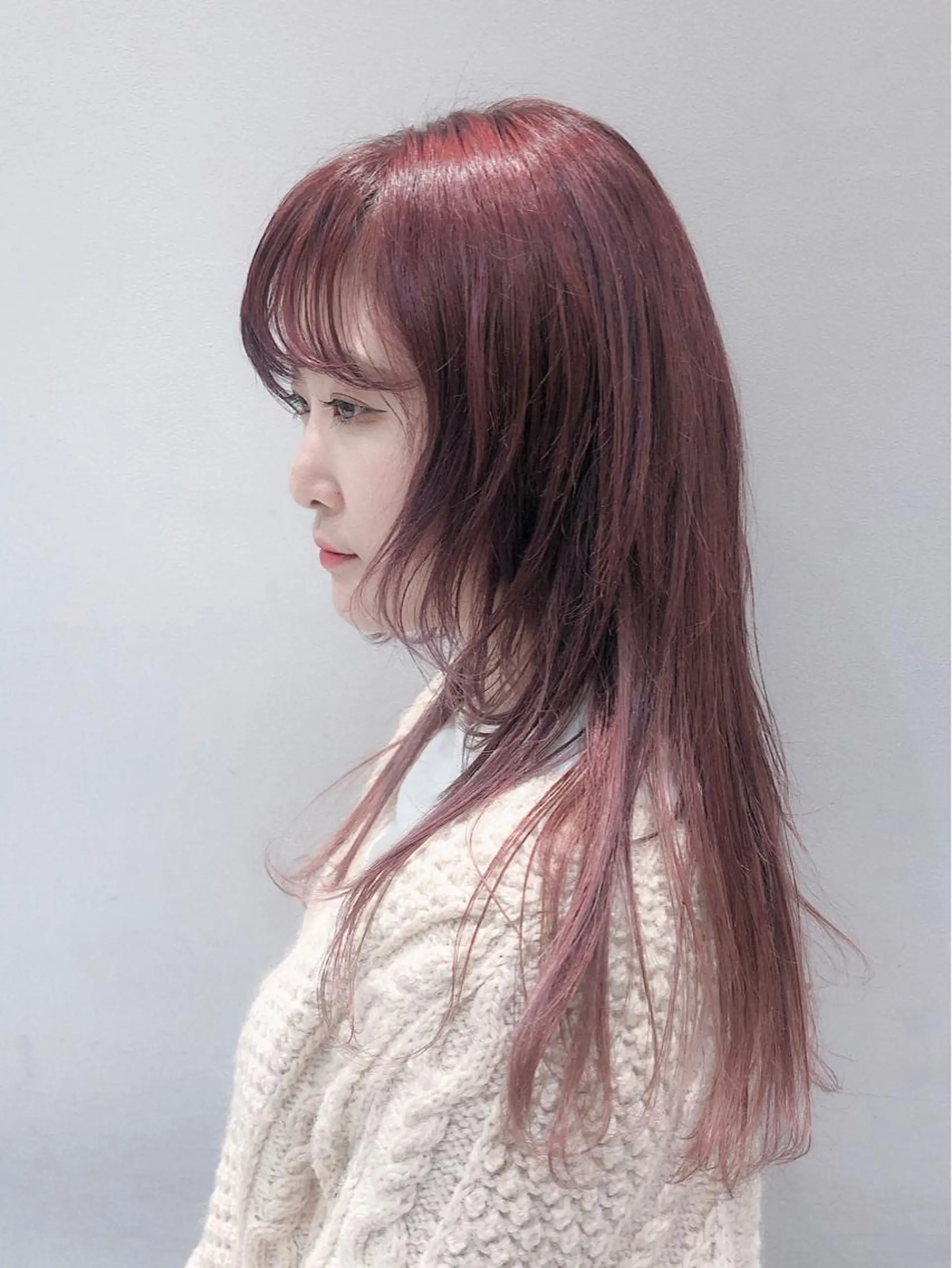 セミロング ヘアカラー トリートメント 似合わせ艶髪カラー ❤️ハダユミのヘアスタイル