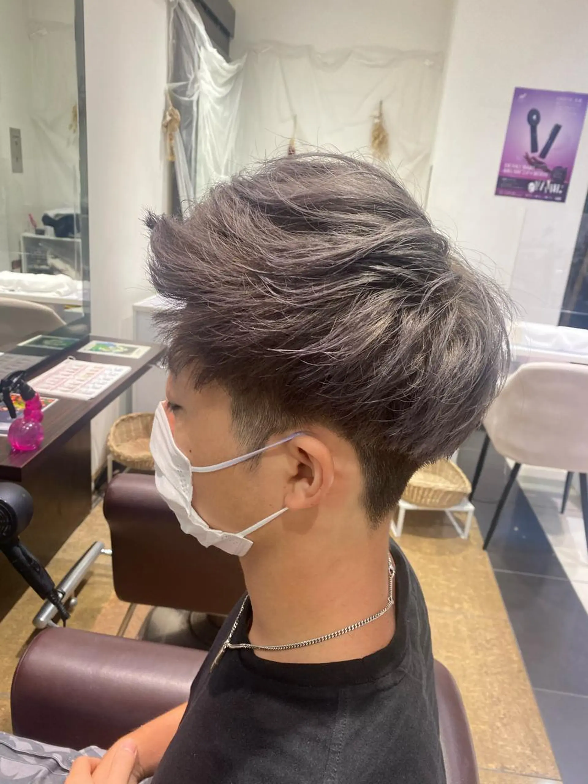 カラー メンズ モヒカン ダブルカラー シルバー カット ヘアカラー トリートメント ∴Sanae. ∴ トータルビューティーのネイルデザイン