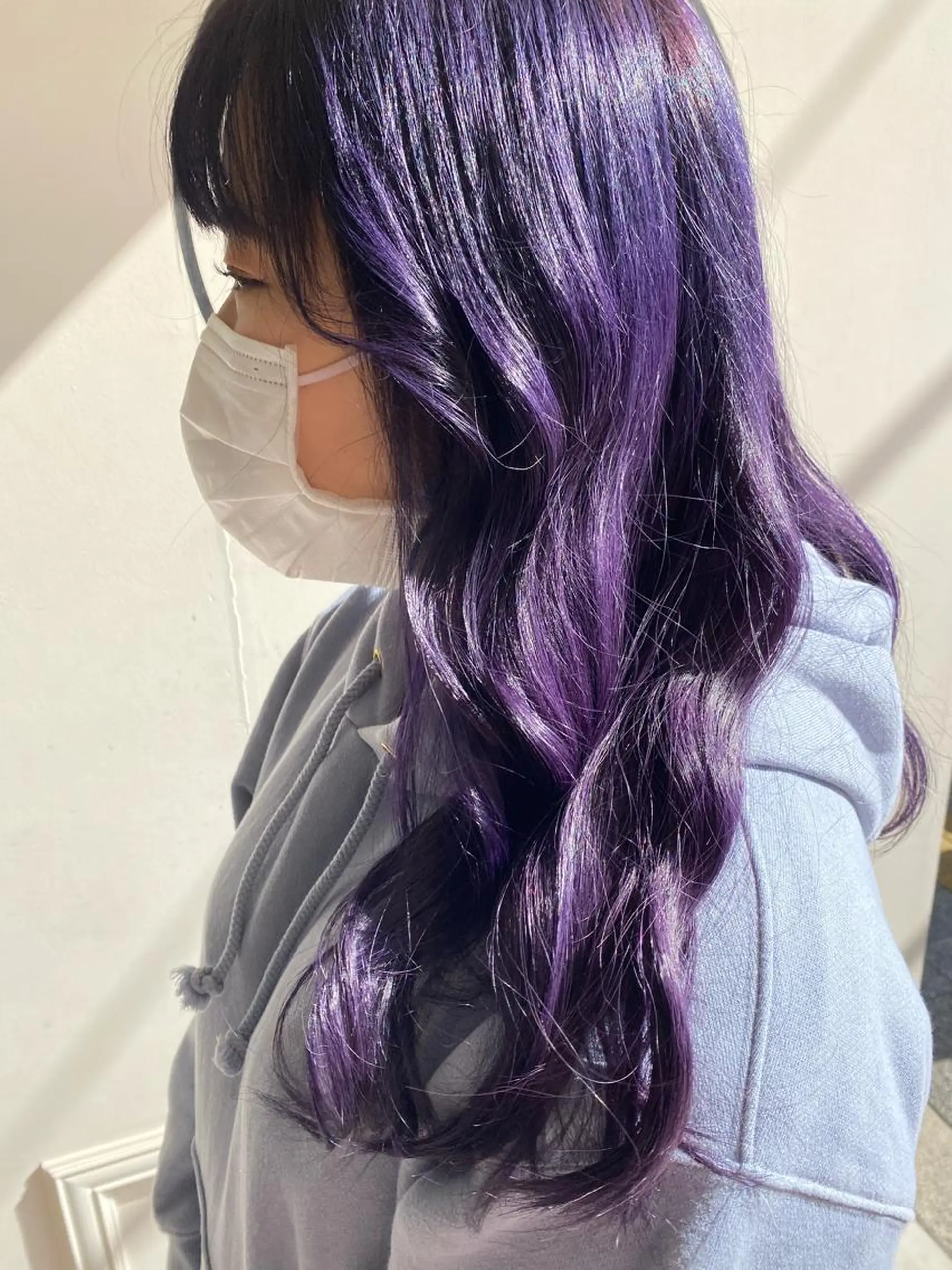 ロング カラー バイオレットカラー ヘアカラー 川越 輝梨奈のヘアスタイル