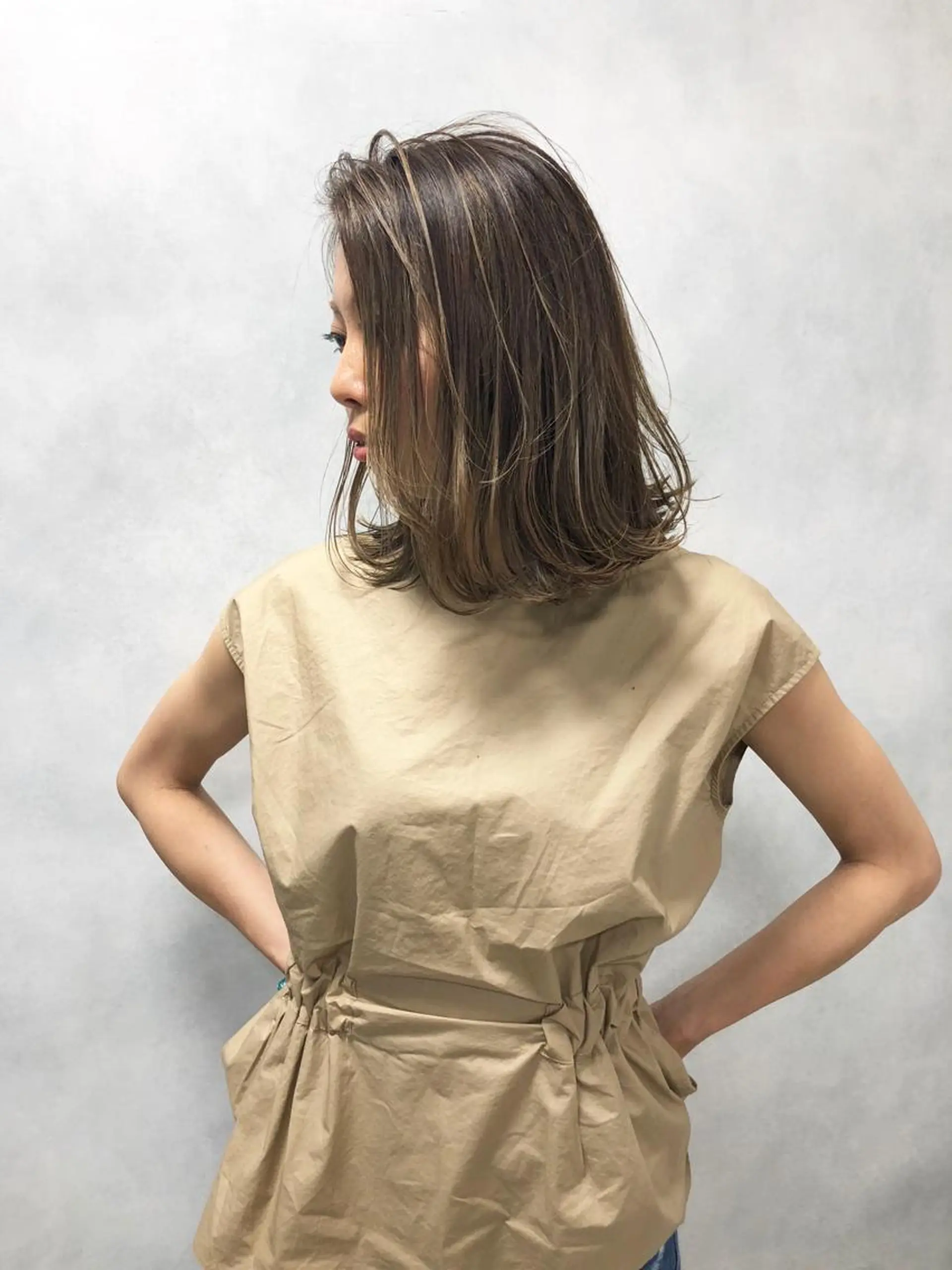 セミロング ヘアカラー Reve Resort池袋のヘアスタイル