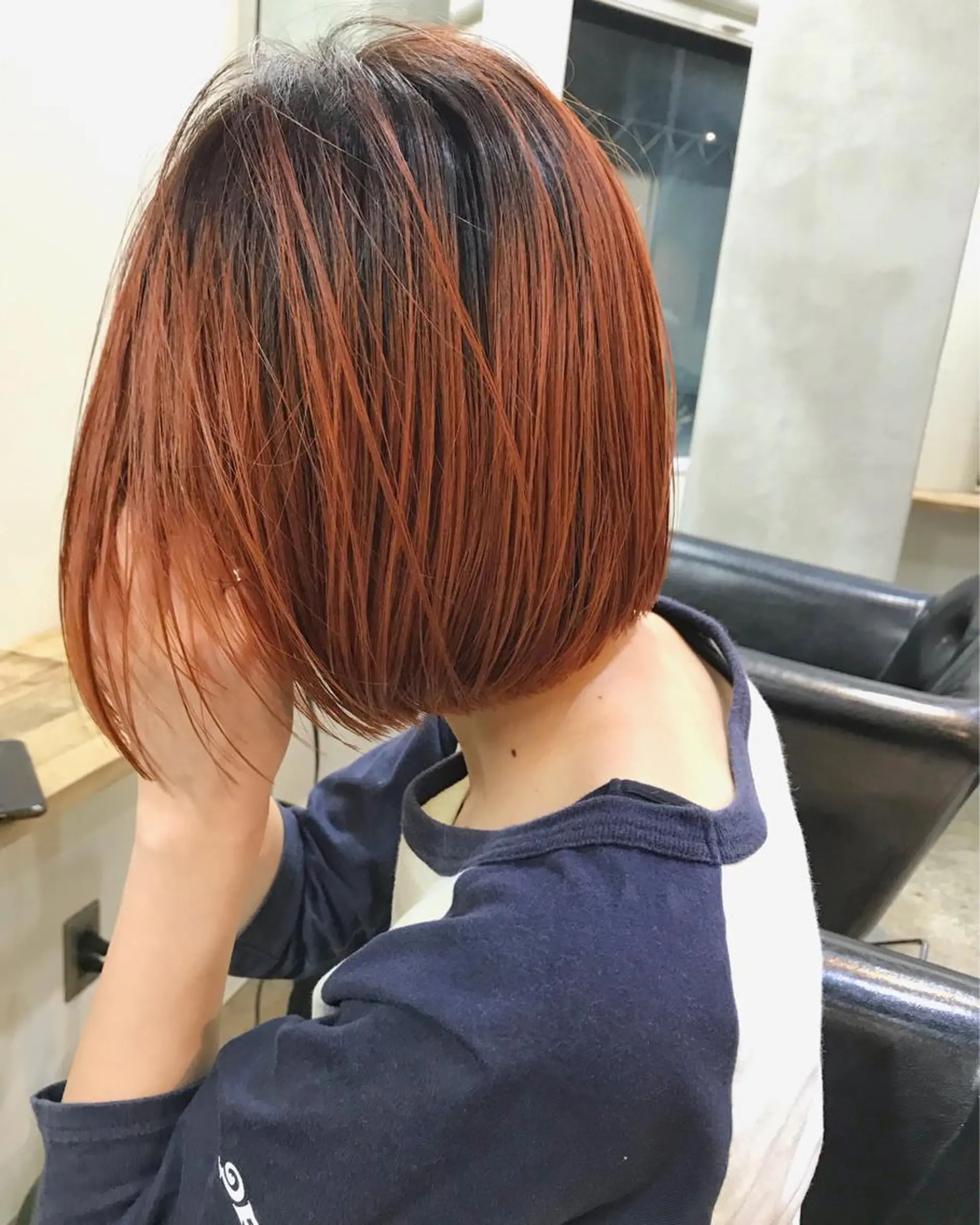 ミディアム カラー オレンジ カット ヘアカラー トリートメント 🧼柴田 健太郎🧼のヘアスタイル