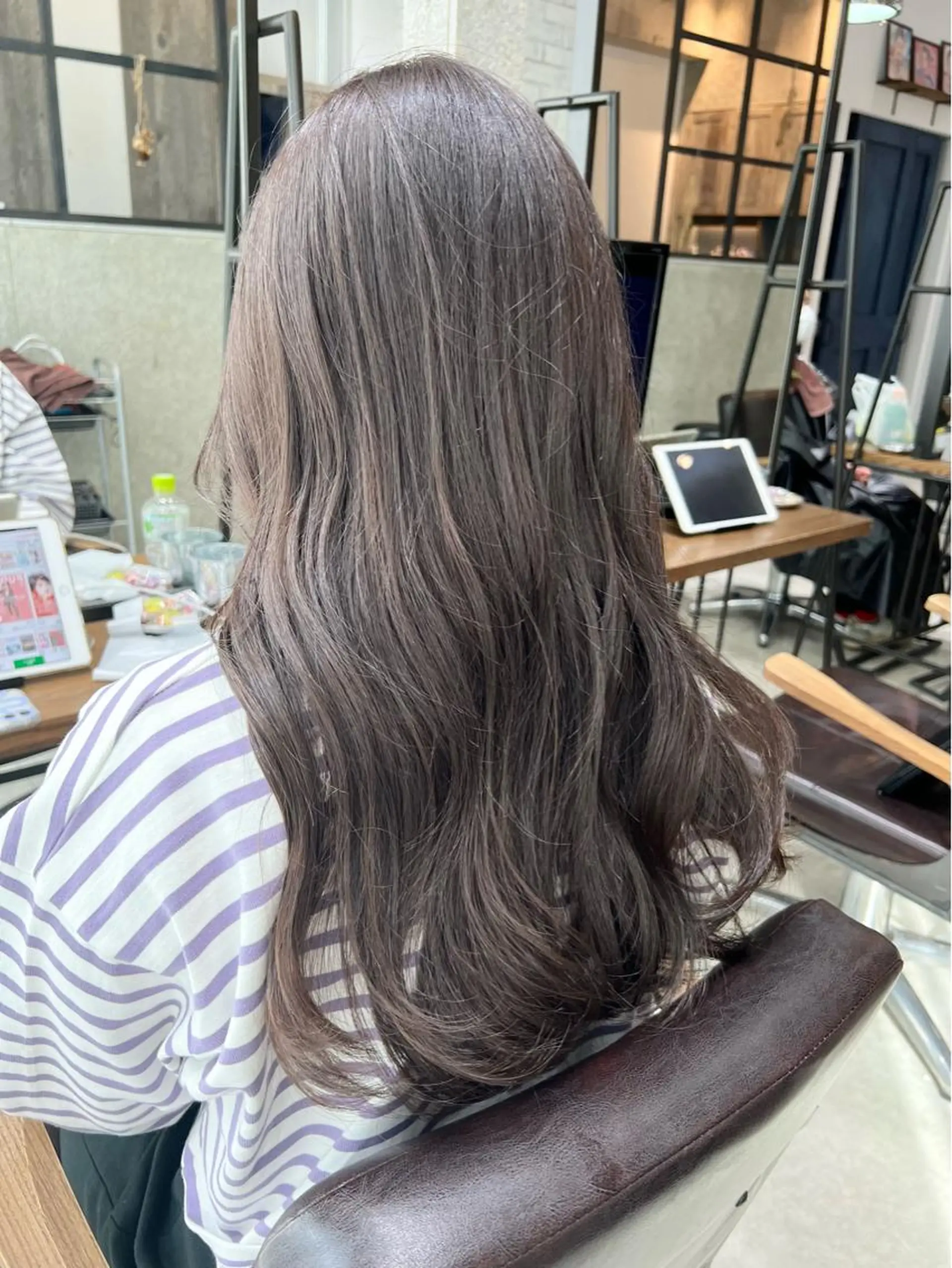 ロング カラー ブリーチ ブラウンカラー くすみブラウン 🌿ニュアンスヘア 🌿福田沙也加のヘアスタイル