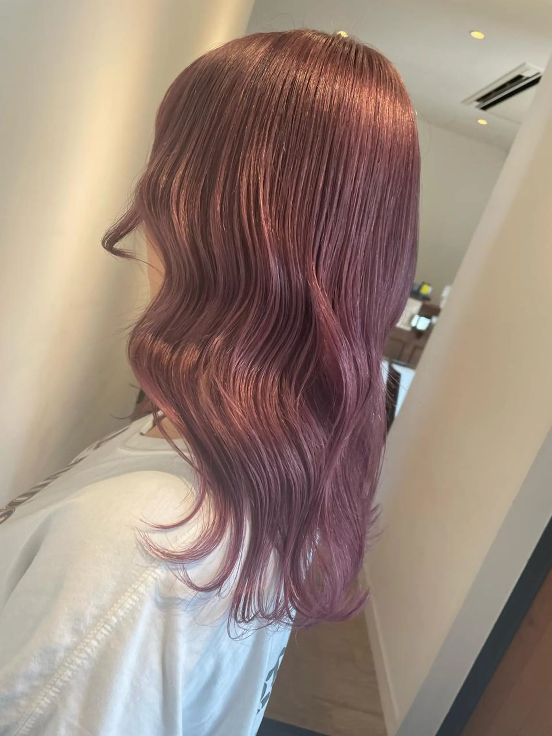 ミディアム カラー ピンクカラー ヘアカラー ブリーチ👩‍🦳/ ‪✂︎MANAMIのヘアスタイル