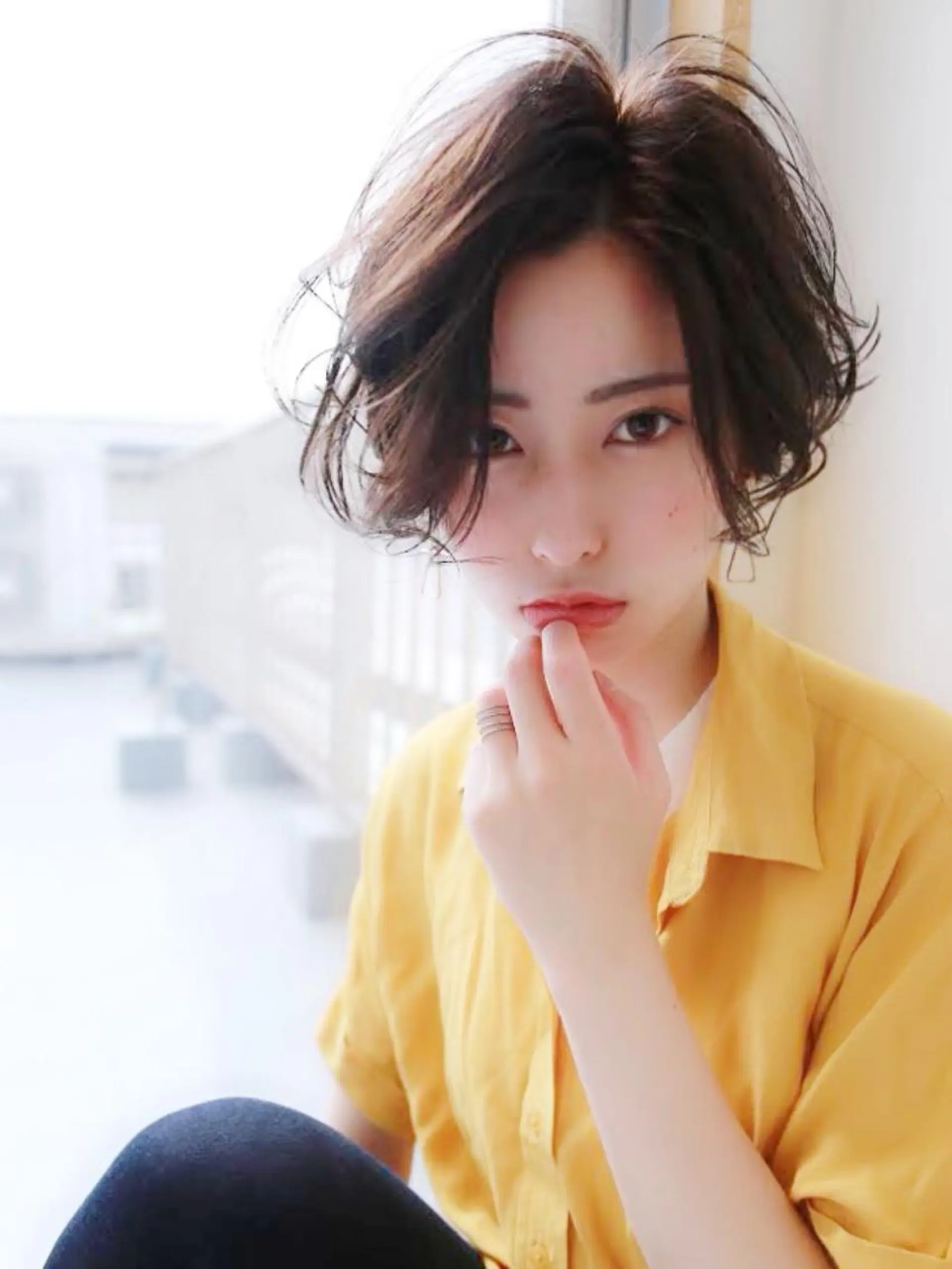 ショート カラー パーマ ハンサムショート ショートヘア トップスタイリスト 藤原 純のヘアスタイル