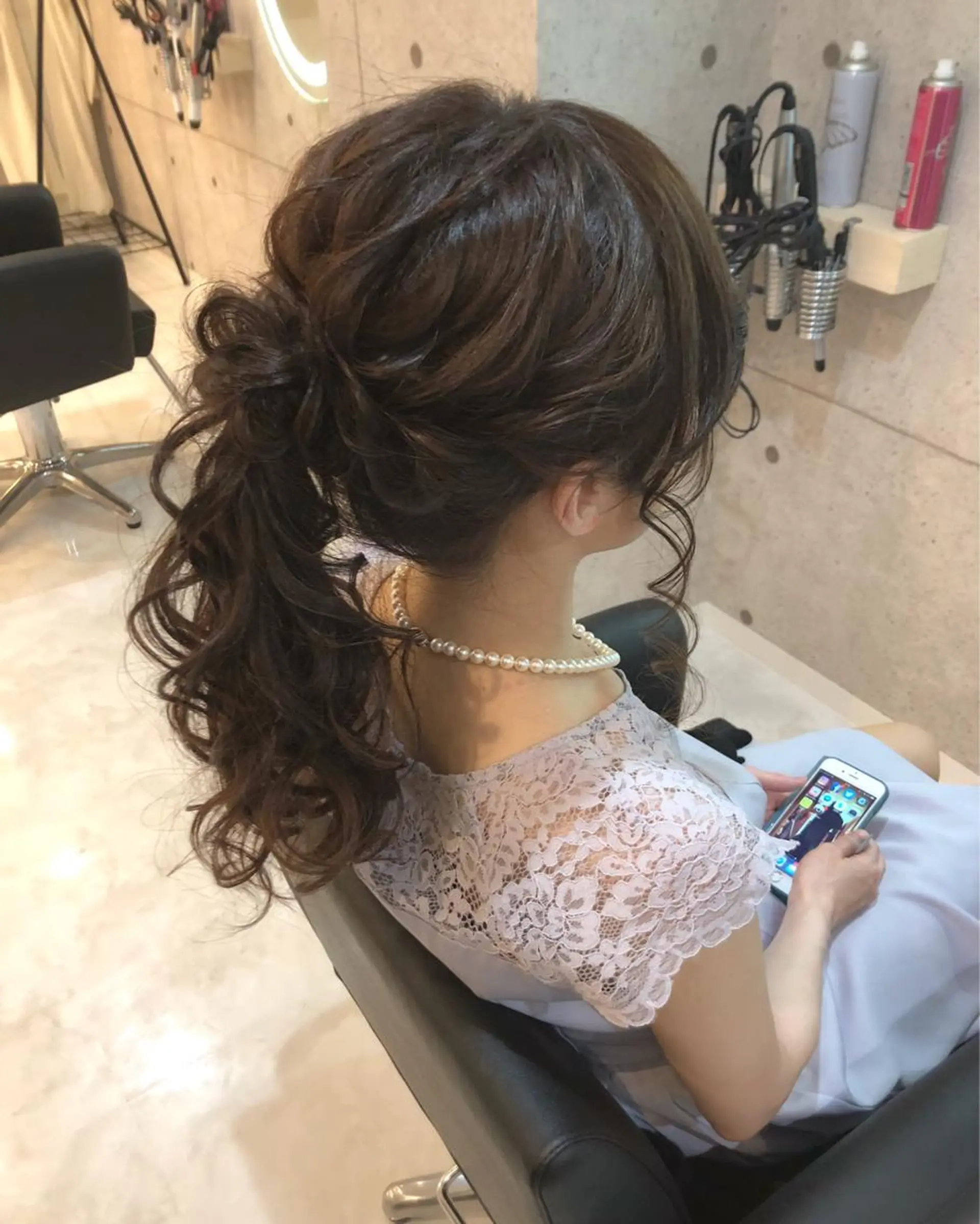 ヘアアレンジ ポニーテール 結婚式・ブライダル ヘアセット lien natsukiのヘアスタイル