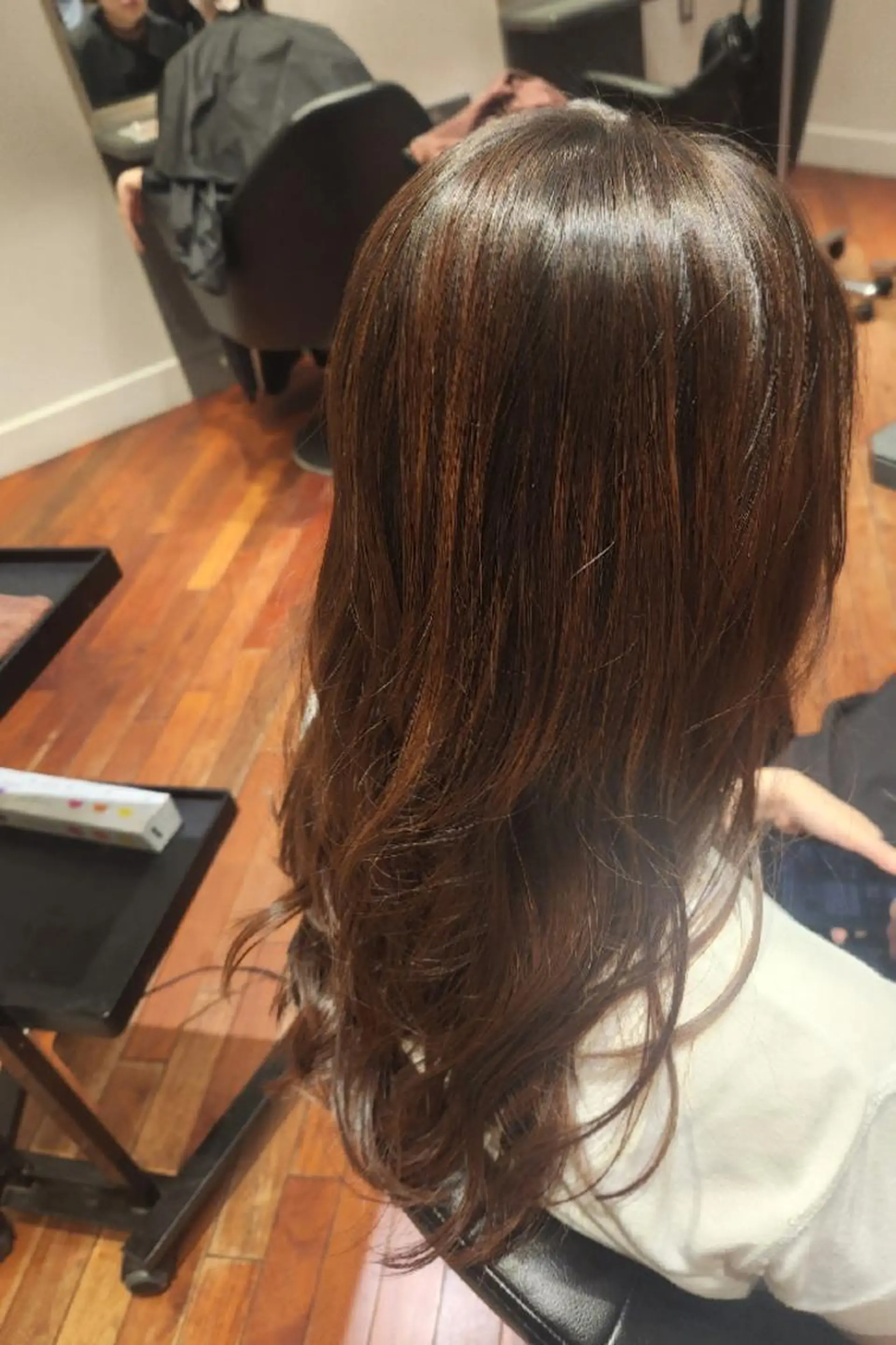 ロング カラー ブリーチ ハイライトカラー ブリーチなしカラー ハイライト ショートパーマ🌀 小田　なつめのヘアスタイル