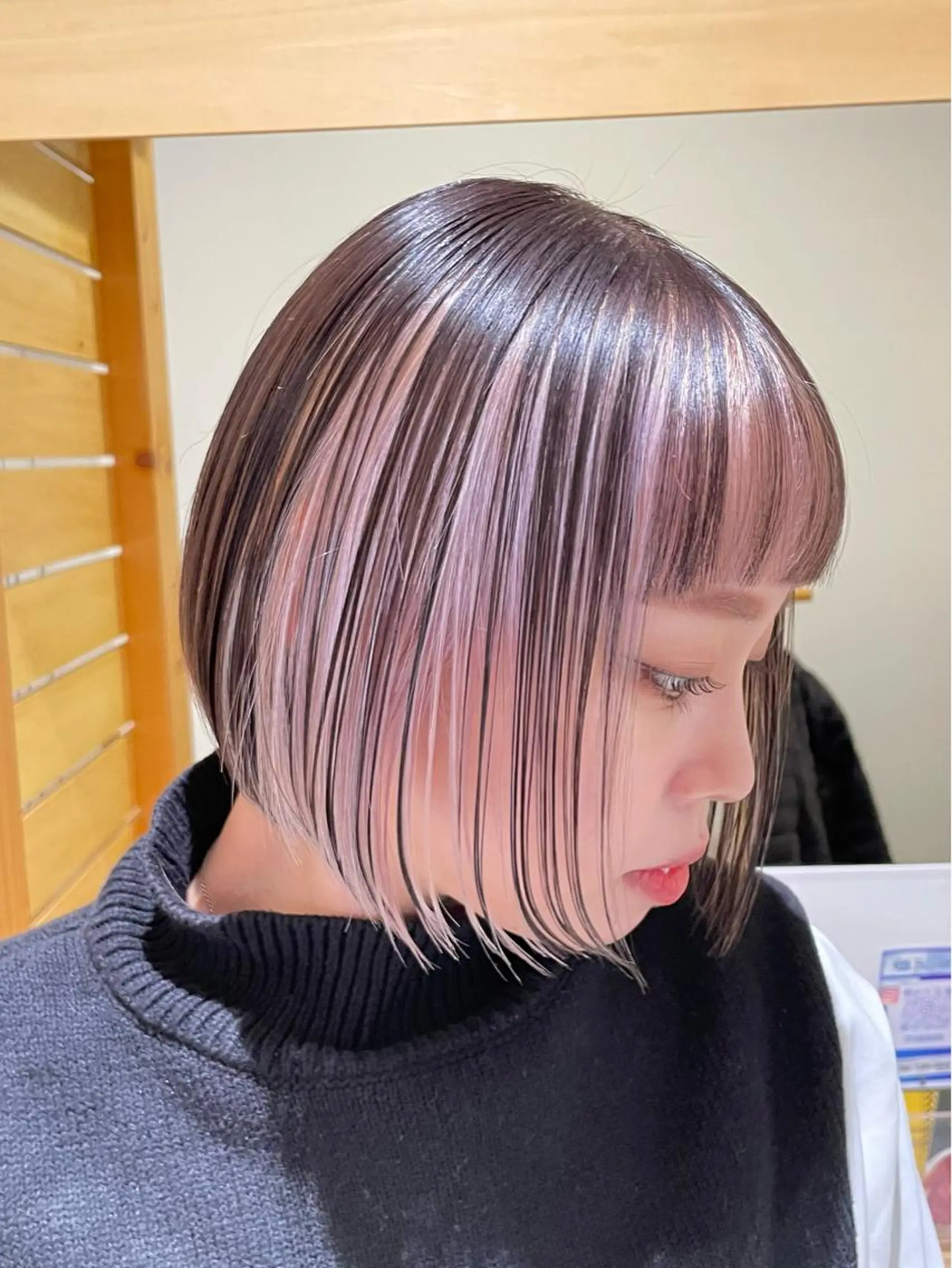 ショート カラー インナーカラー パープルカラー ヘアカラー トリートメント RUBEUS【ルベウス】所属・✨艶々カラー🎨 杉本賢人のヘアスタイル