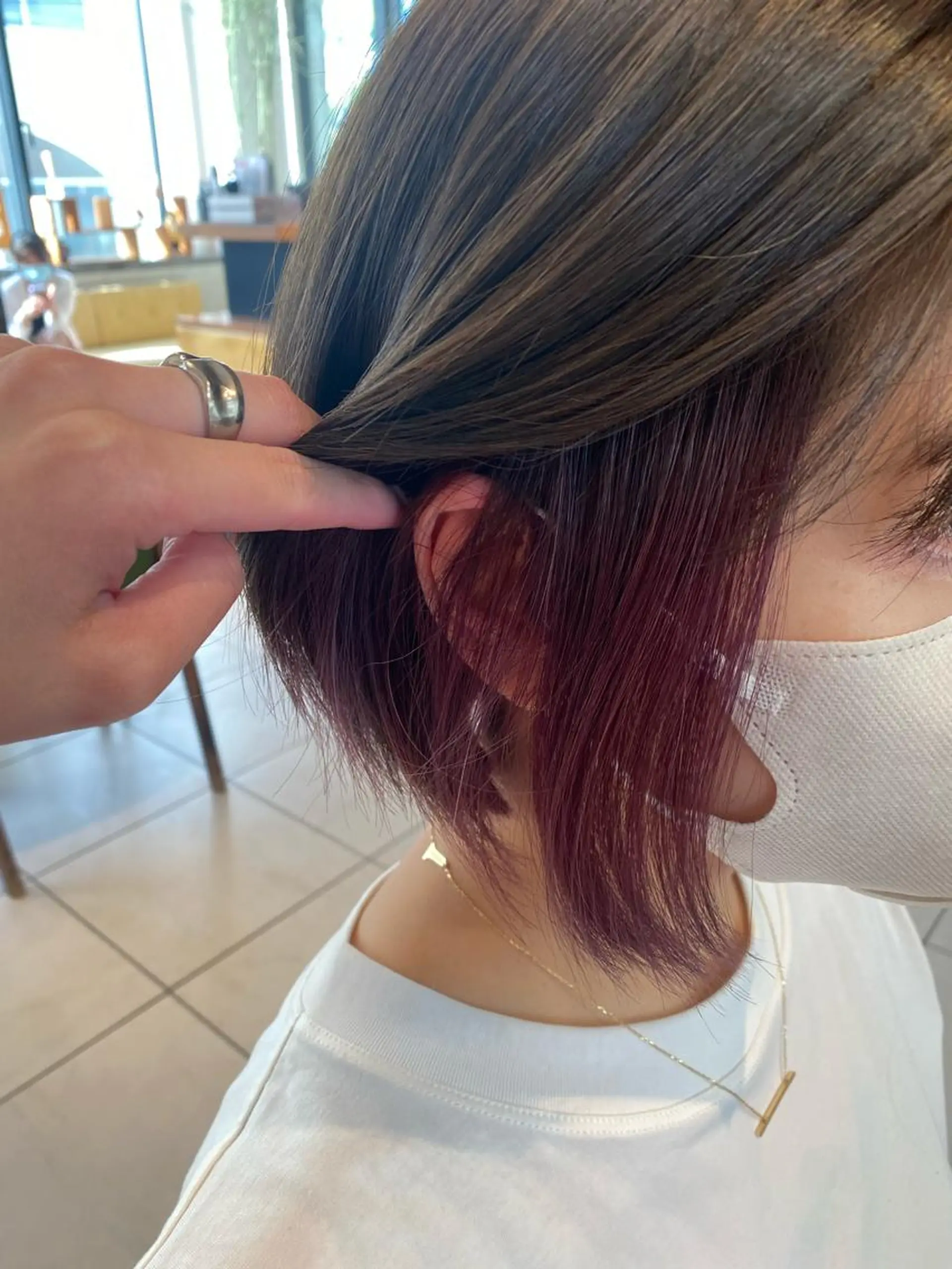 ミディアム カラー インナーカラー ヘアカラー 艶カラー/耳つぼ/ 渡辺奈緒のその他イメージ