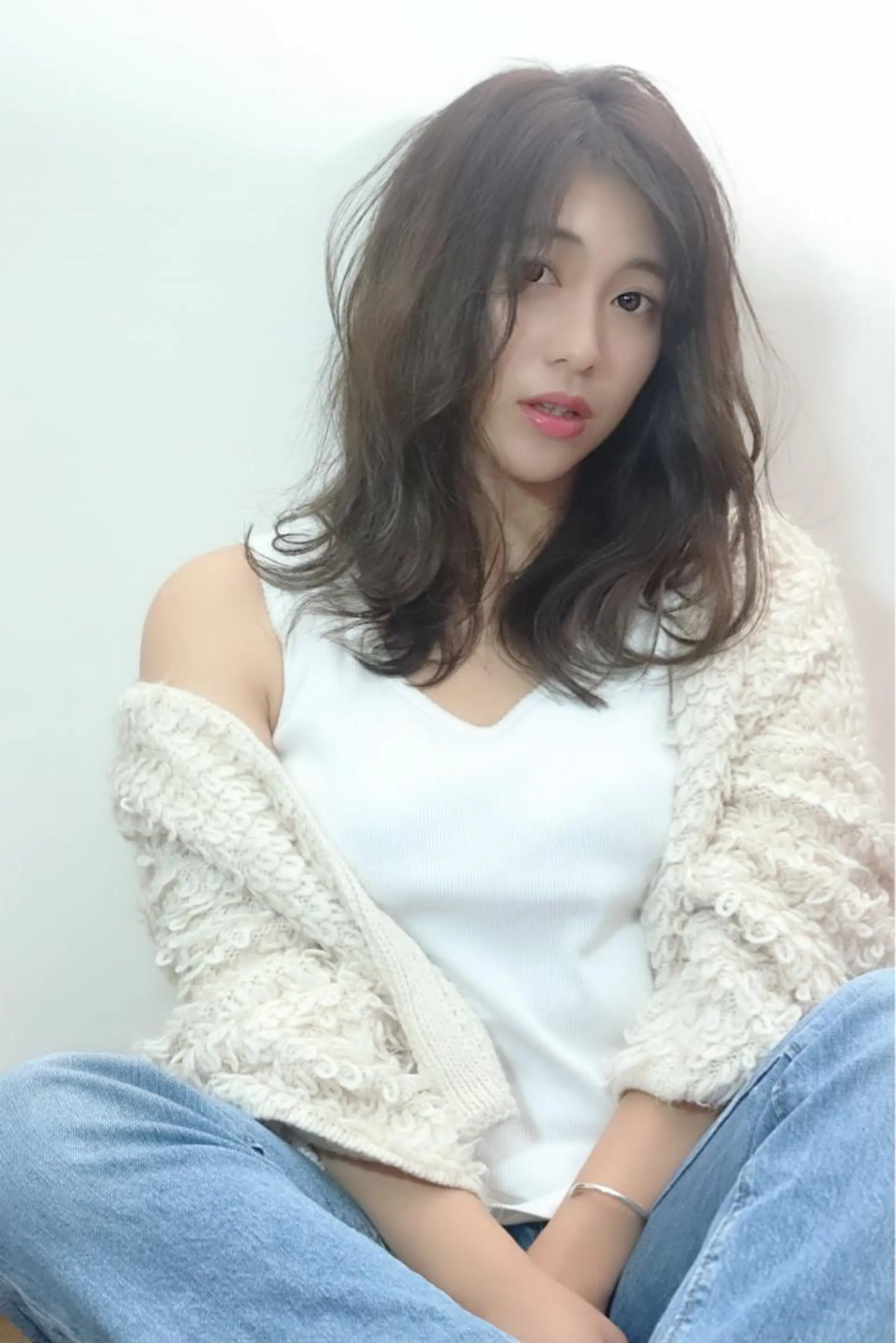 ミディアム カラー パーマ 🤲ヘッドスパ🤲 たにぐち✂️あつしのヘアスタイル