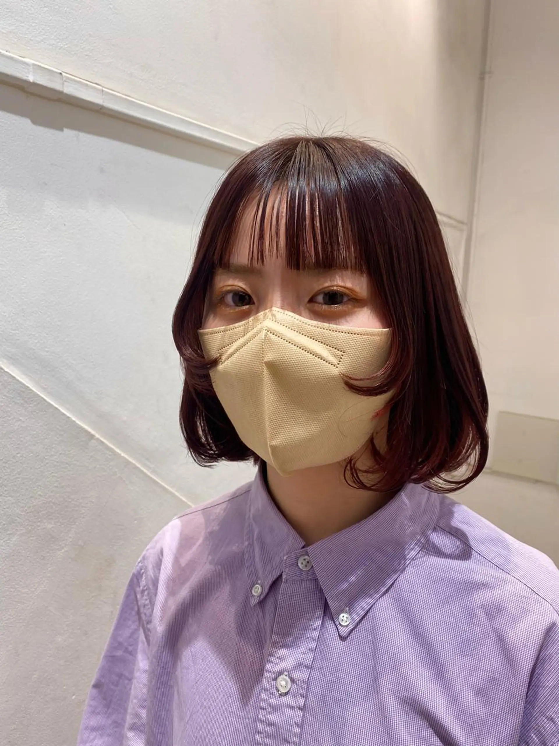 ミディアム 顔周りカット ✨くびれスタイル✨️ 戸嶋穂乃香のヘアスタイル