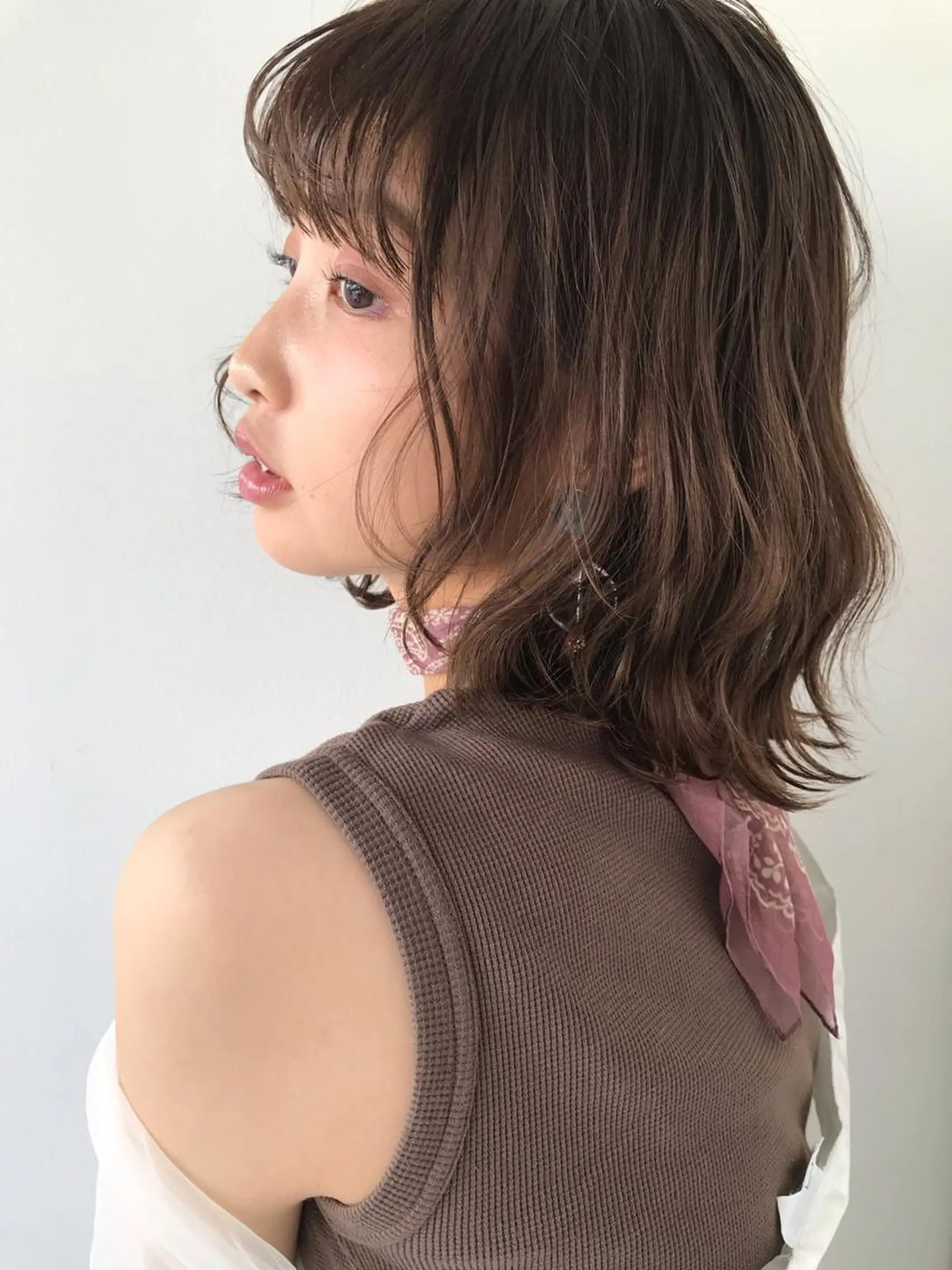 ミディアム カラー 髪質改善/艶カラー /さかうえゆまのヘアスタイル