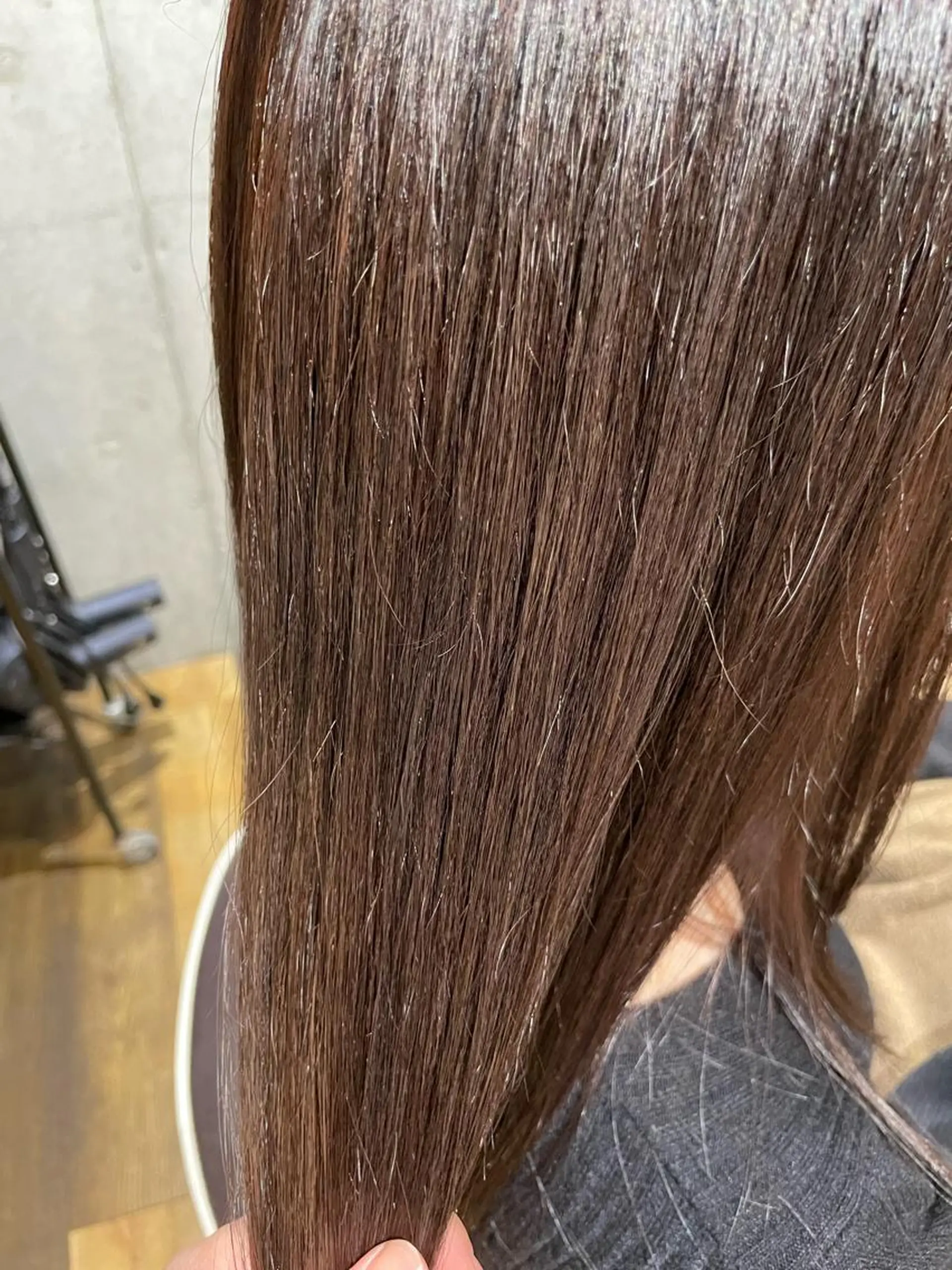 ロング カラー ブラウンカラー ラベンダーカラー 大 場のヘアスタイル