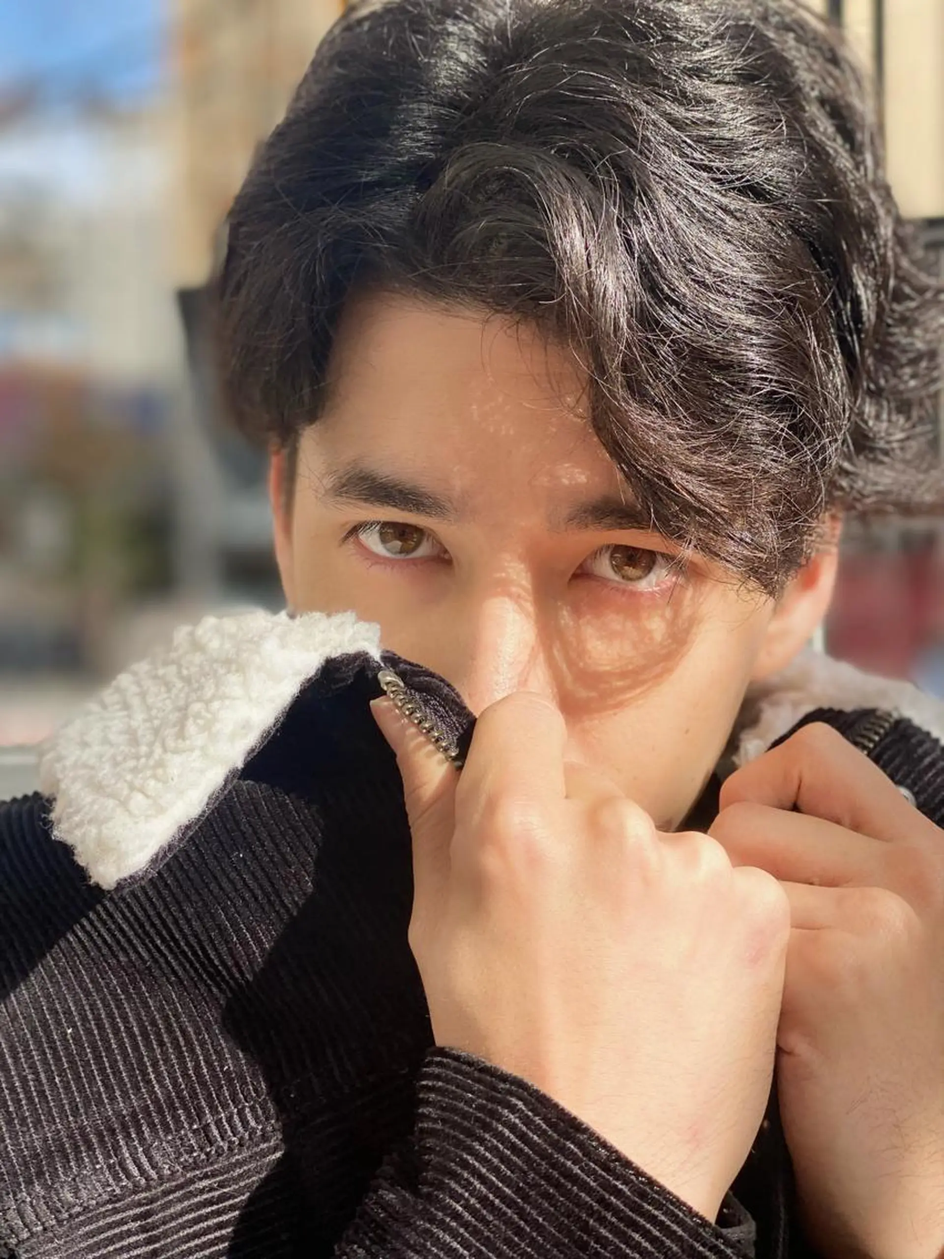 ショート パーマ メンズ センターパート フェードカット マッシュ メンズパーマ メンズツイストパーマ カット icon Blue所属・池袋メンズパーマ フェード純平のヘアスタイル