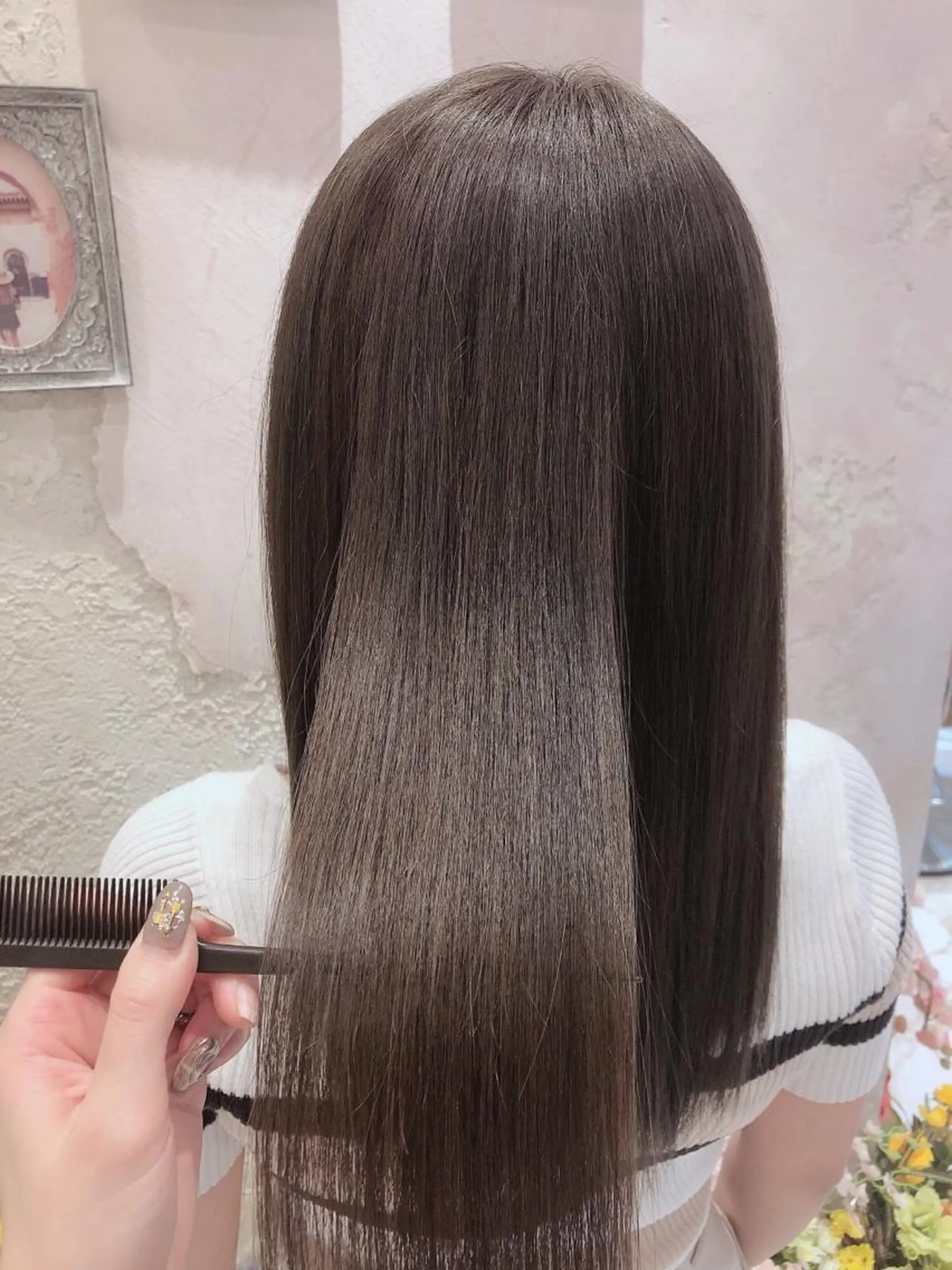 ミディアム カット ヘアカラー トリートメント 代表山口ひな 髪質改善のプロのヘアスタイル