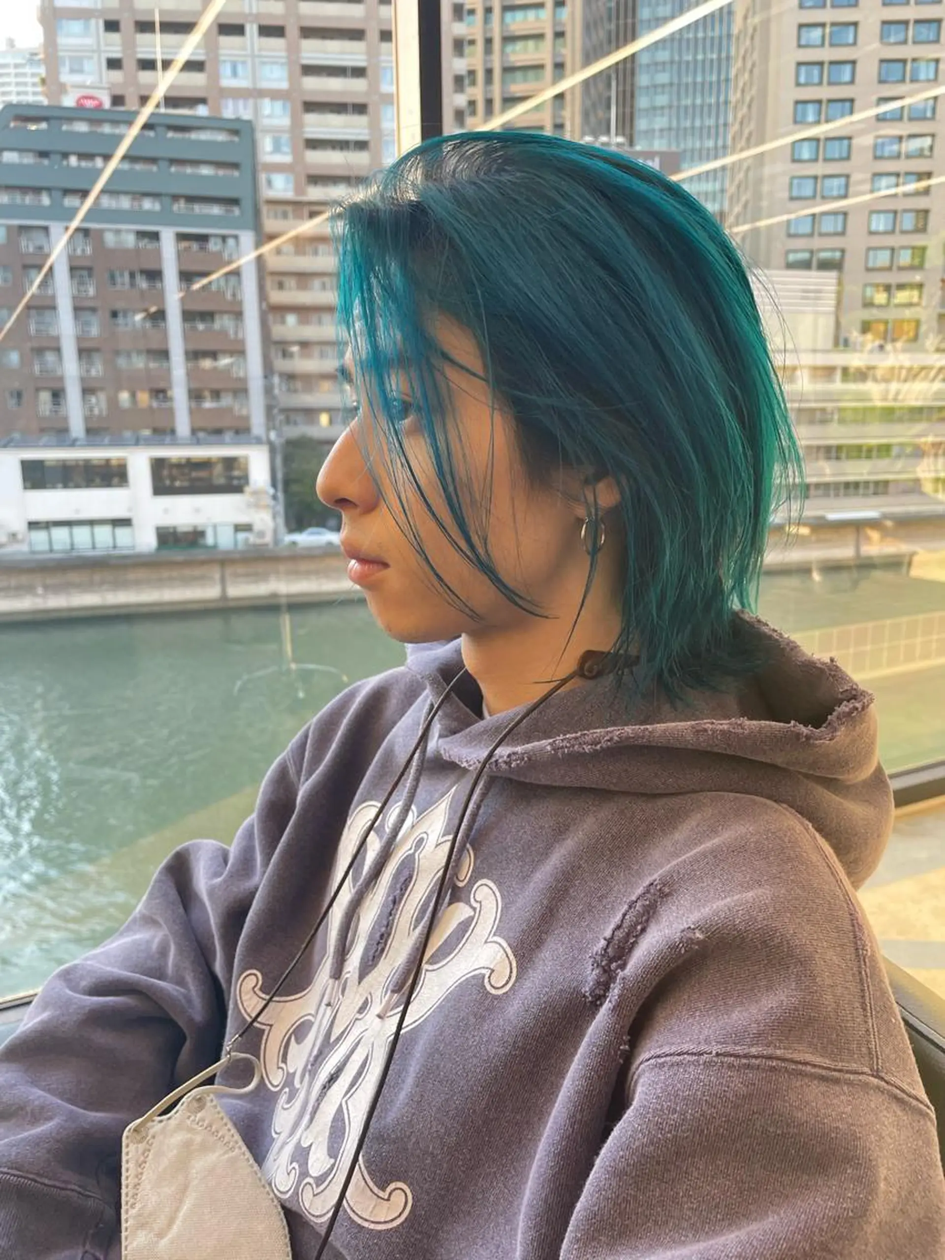 ミディアム カラー メンズ カット ヘアカラー ダブルカラー/ ケアブリーチ/クニトのヘアスタイル