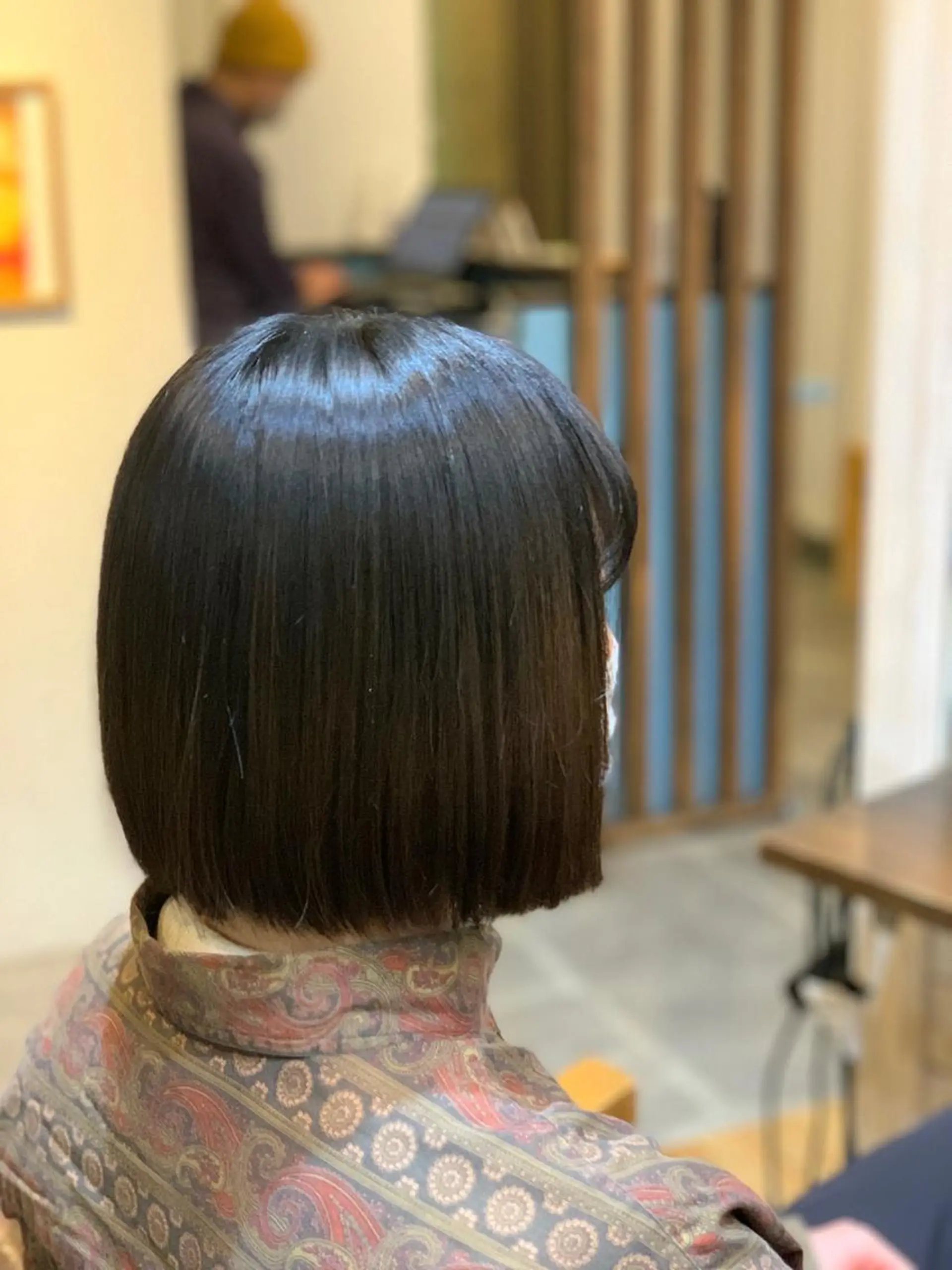 ショート 切りっぱなしボブ ボブ トリートメント カット トリートメント CECIL hair なんば店所属・メンズパーマ 艶髪☆店長☆有馬のヘアスタイル