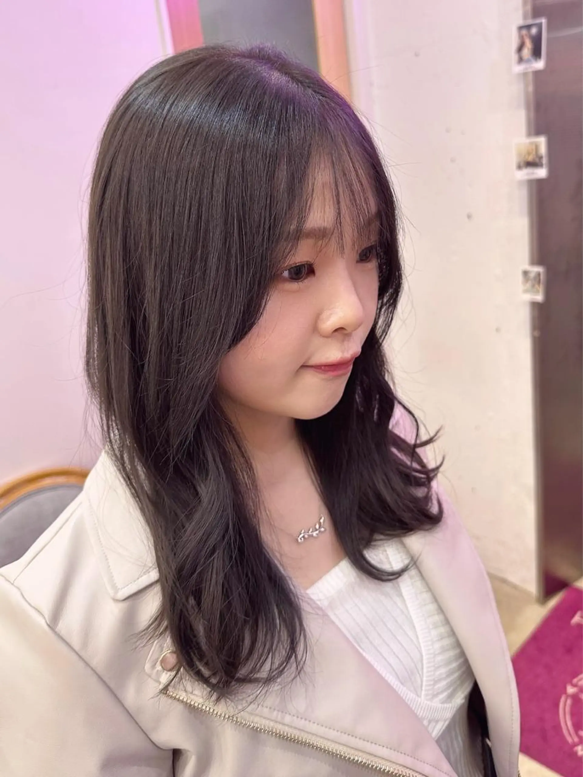 ロング カラー ヘアカラー トリートメント 新宿ケアブリーチ 稲垣颯太のヘアスタイル