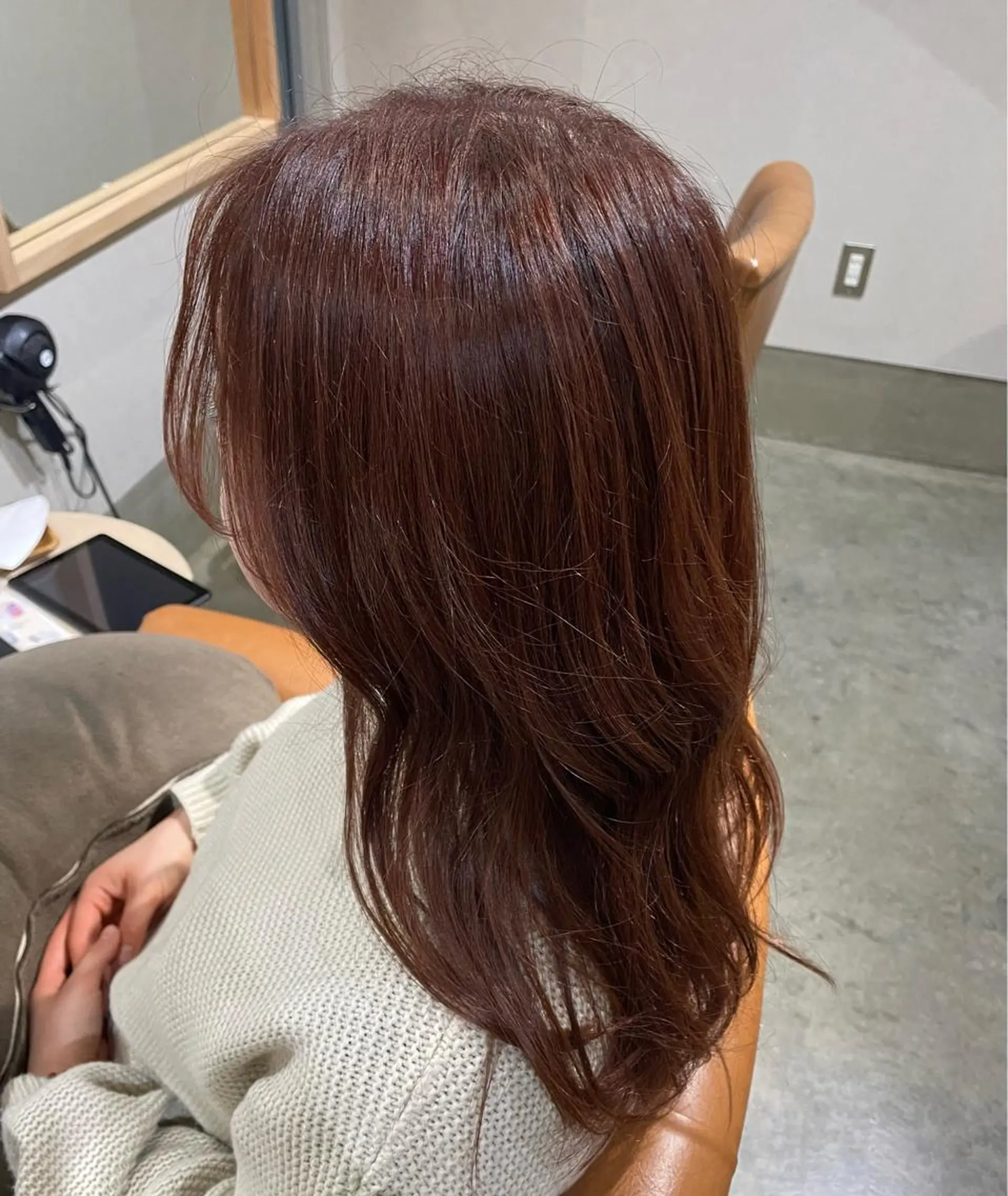 カラー ブラウンカラー ピンクカラー まつやま さおりのヘアスタイル