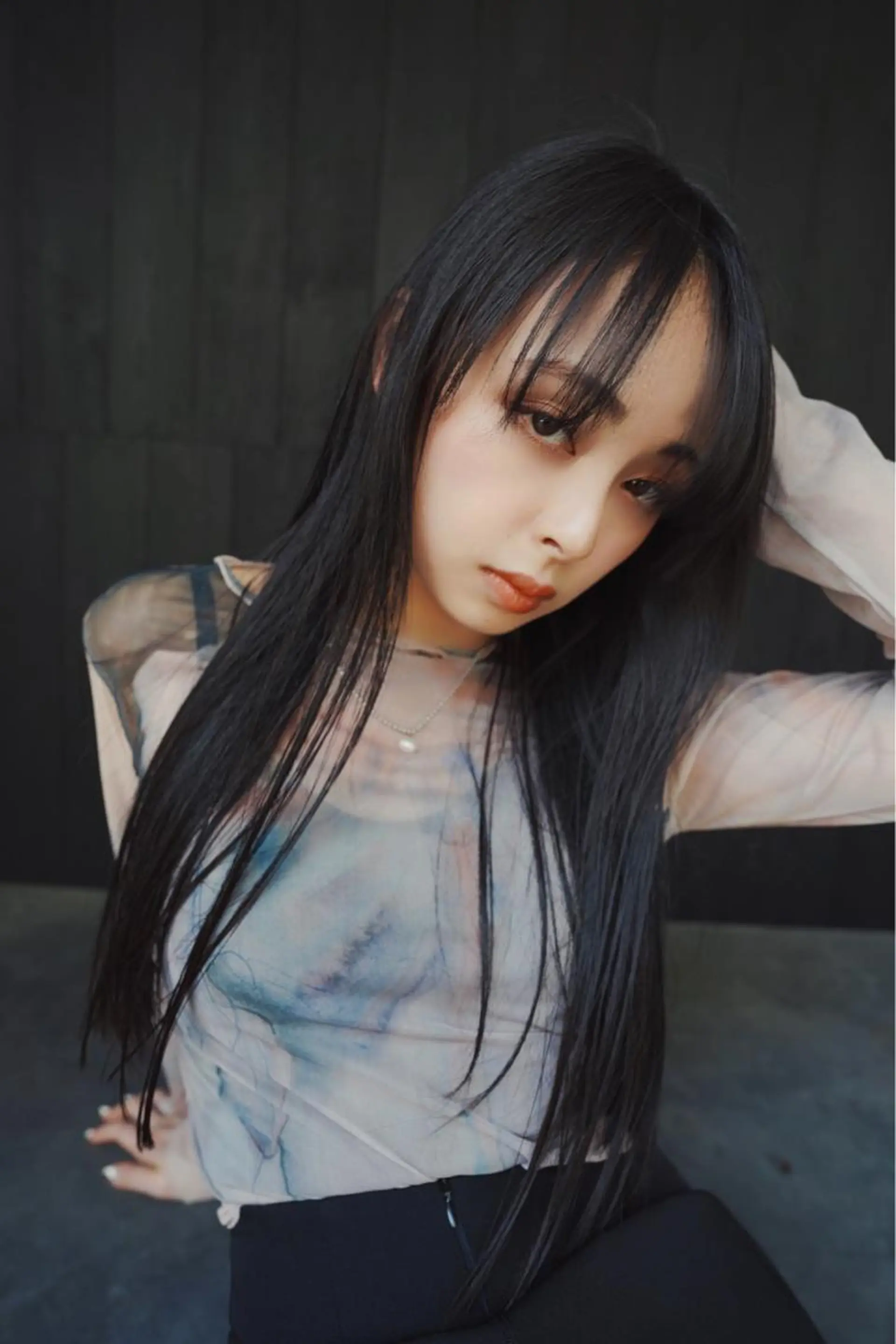 ロング カット 縮毛矯正 トリートメント THE MAISONのヘアスタイル