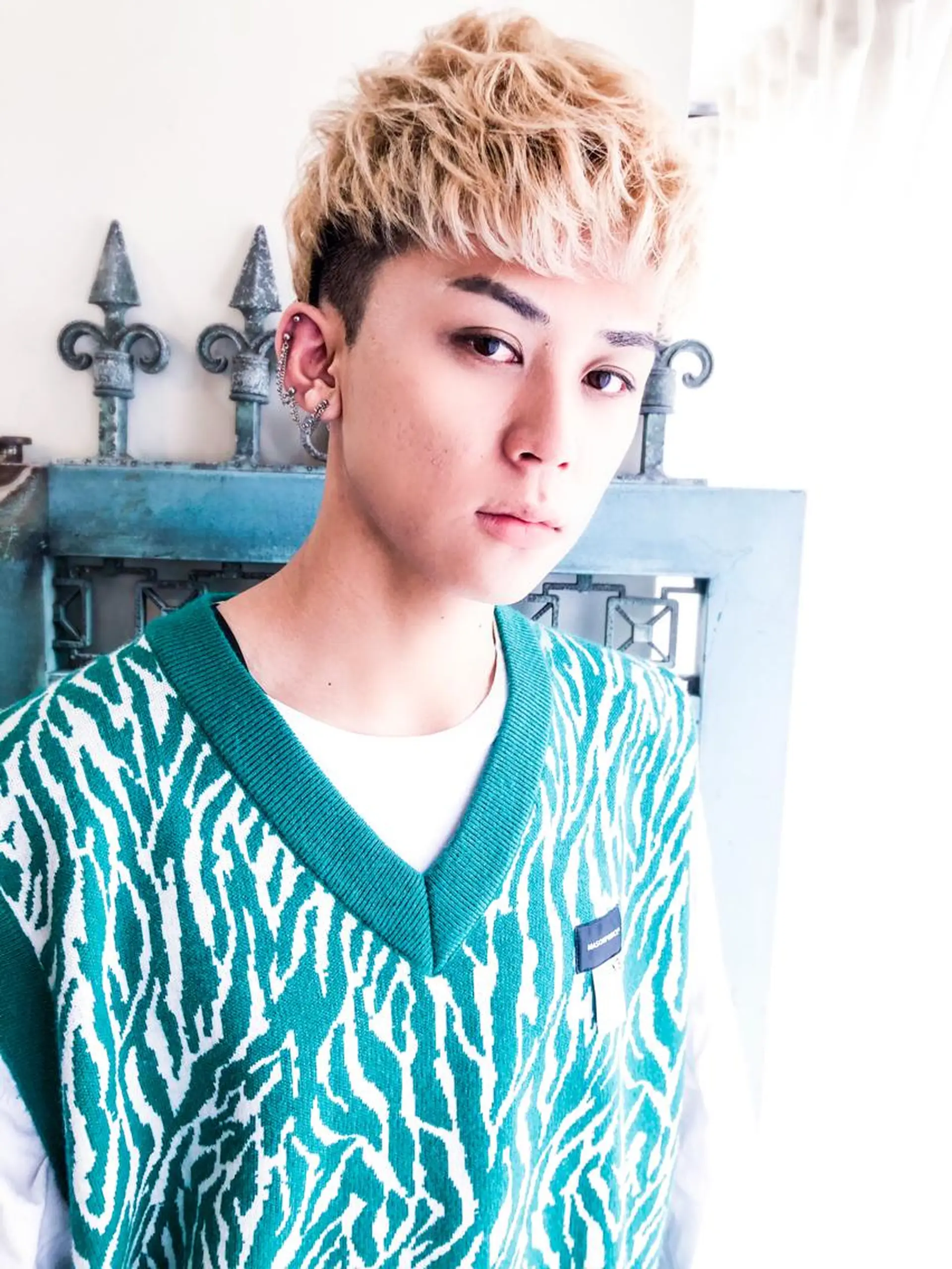 ショート カラー パーマ ヘアアレンジ メンズ 表参道Lise おおいしおりのヘアスタイル