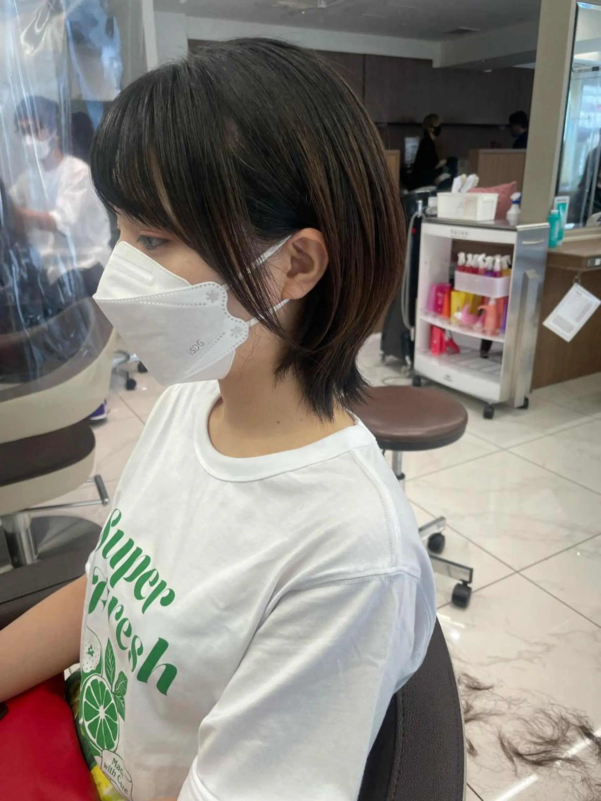 ミディアム カラー カット ヘアカラー 縮毛矯正 福島成美/髪質改善 縮毛矯正/カラーのヘアスタイル