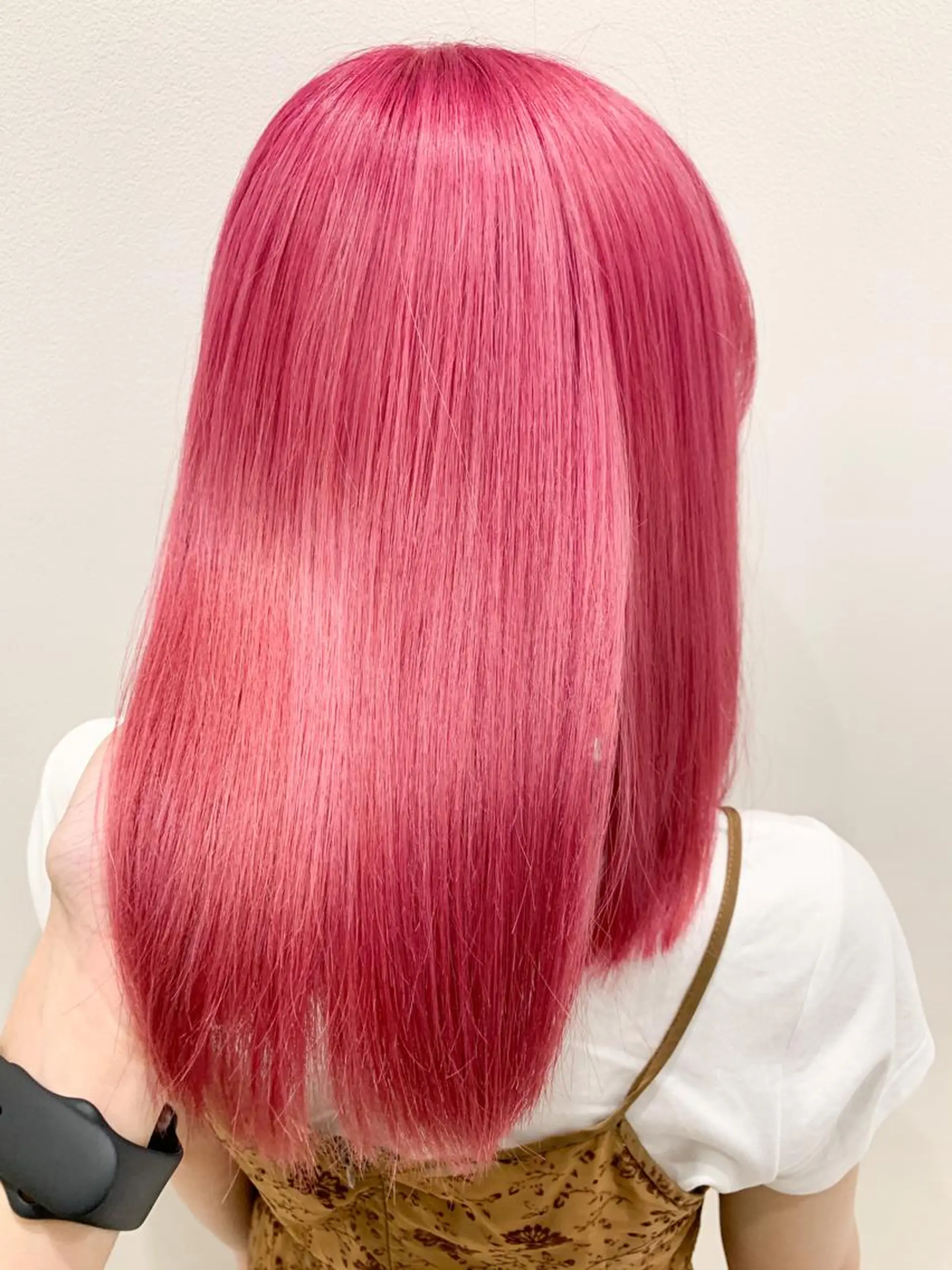 セミロング カラー ブリーチ ピンクカラー 🍀ケアブリーチ カラー🍀坂井のヘアスタイル