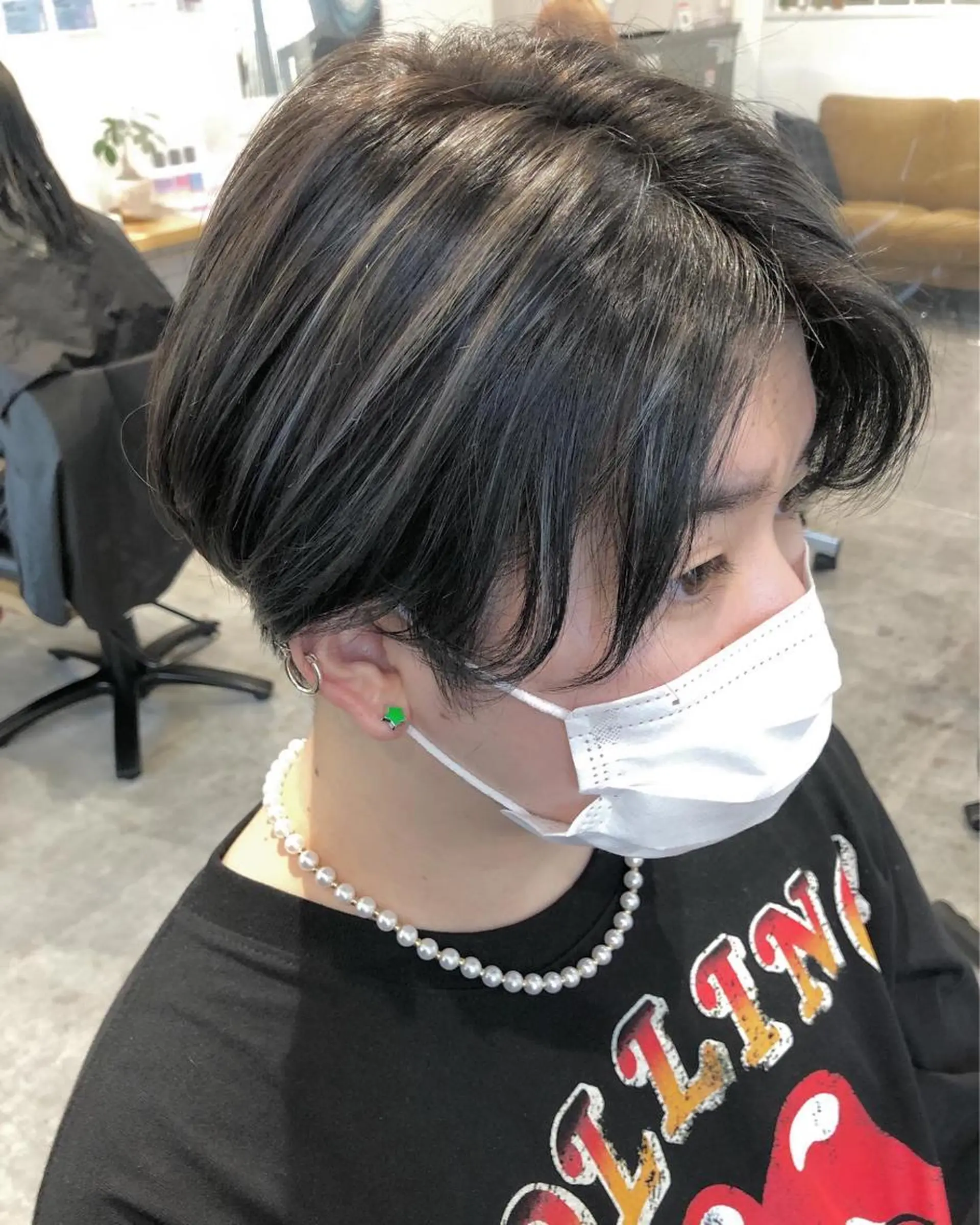 ショート カラー メンズ メンズハイライト ハイライトカラー 3Dハイライト ハイライト 京都美容師 塩のヘアスタイル
