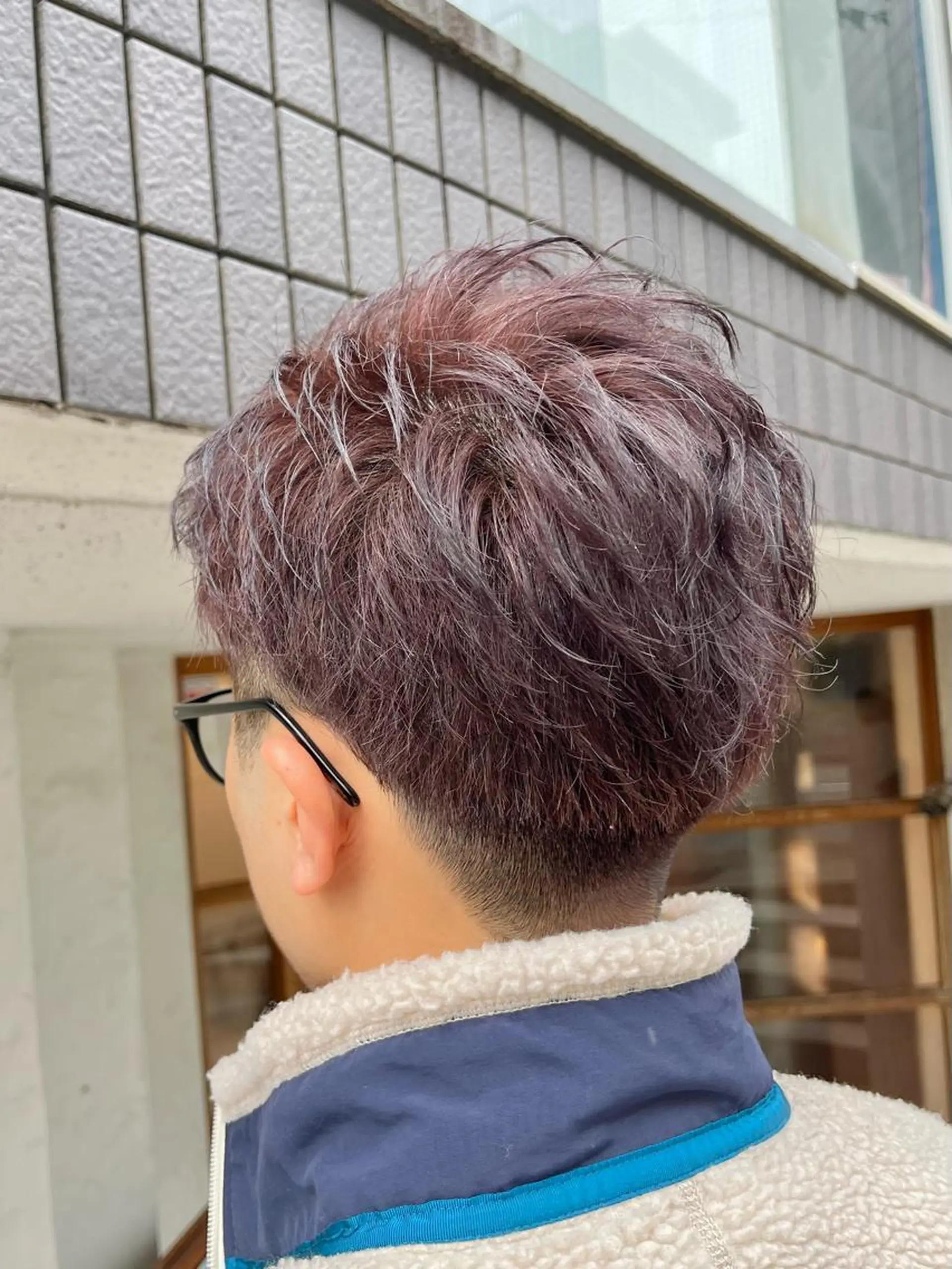 カラー メンズ アッシュ パープルアッシュ ヘアカラー FUJINO RYOのヘアスタイル
